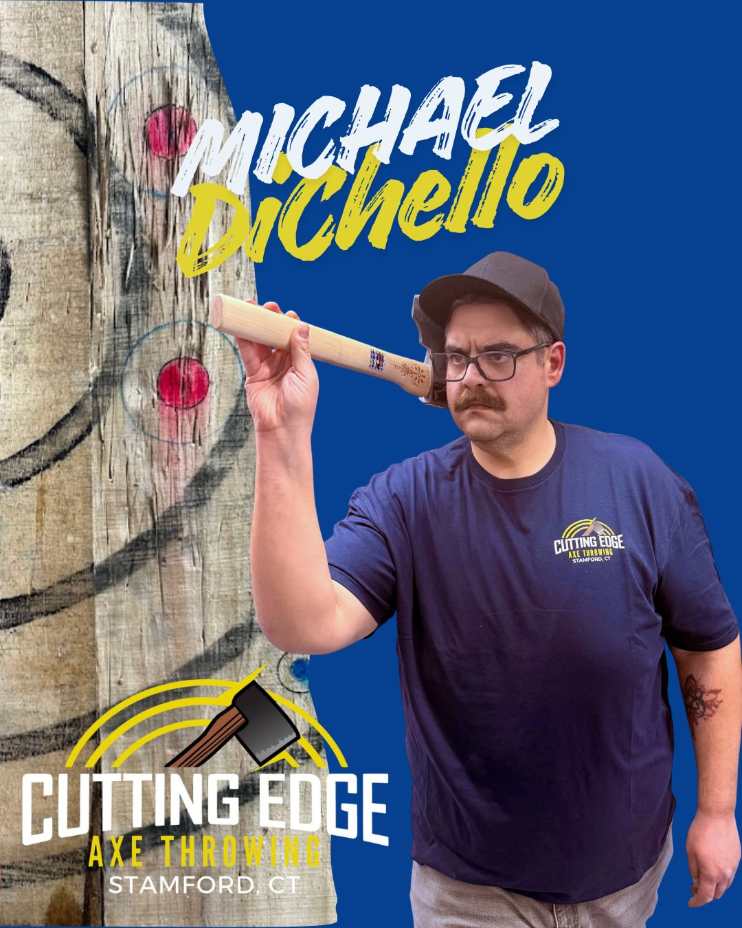 Welcome back to Worlds Wednesday! 🪓 🌎 🗡️ The World Axe and Knife Throwing Championship will be this April and we are so proud of all of the people who will be representing Cutting Edge Axe Throwing there! This week we celebrate Mike! We are so proud of you Mike! #watl #wktl #axethrowing #knifethrowing