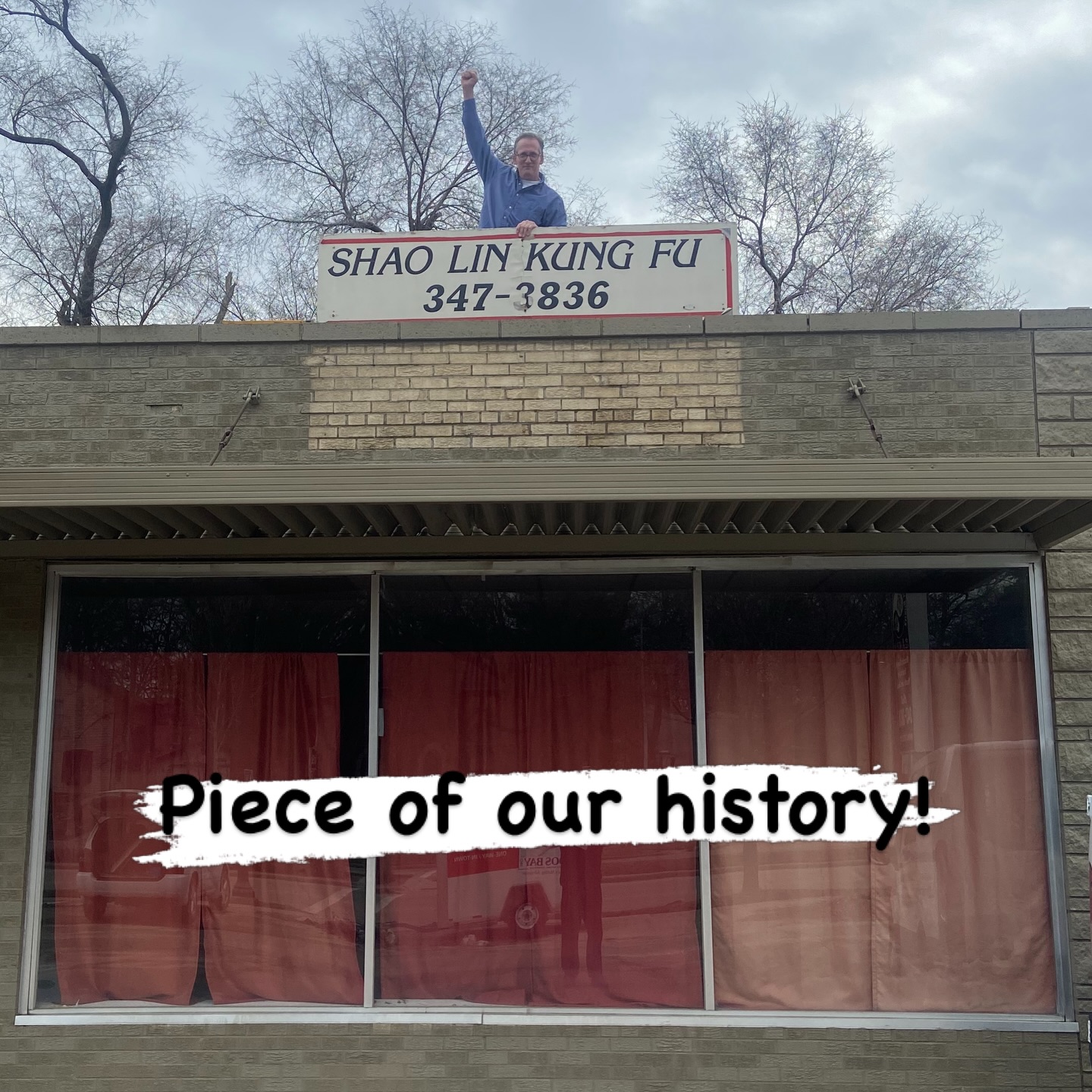 Thank you @kevcollum for helping us take down our signage from the old location! Time to put it up in our clubhouse as a memory of 25+ years and two locations! #zykfa #history #signage #grateful #madisonwi