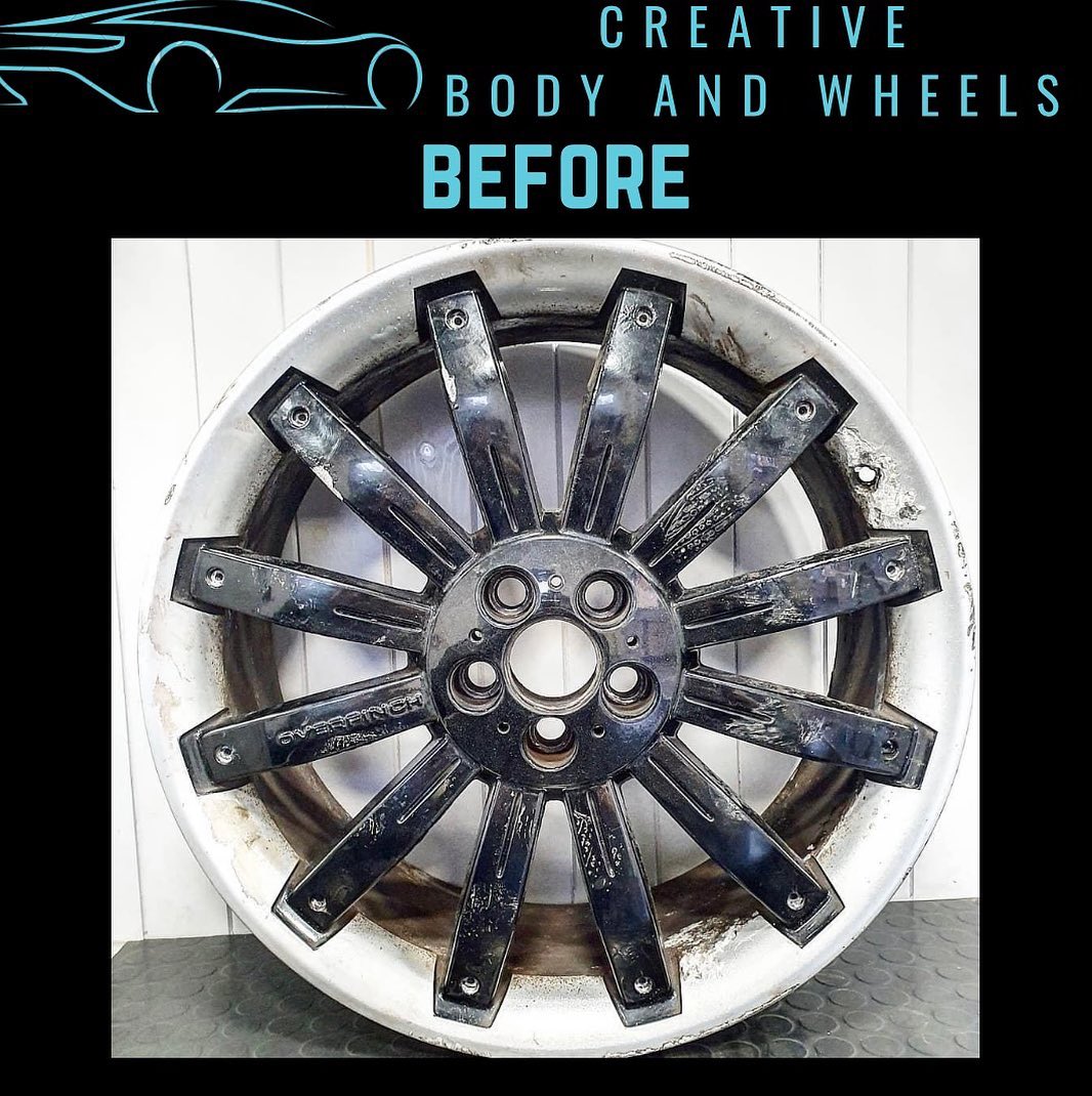 Fresh factory reset for these old Overfinch alloys ⚙️ #alloywheel #carporn #alloyrims #bodywork #overfinchrangerover #alloyrefurb #alloyrepairspecialist #southwoodford #london