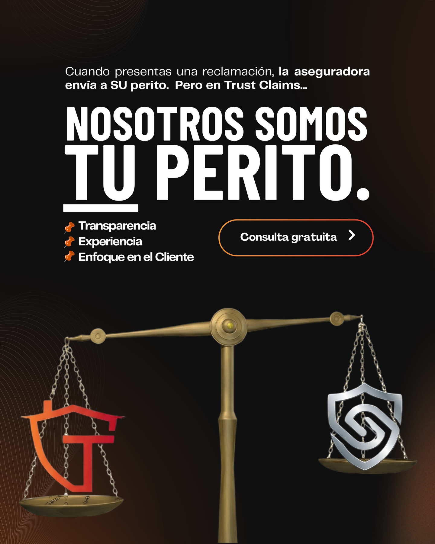 La balanza debe estar a tu favor, no solo del lado de la aseguradora. ⚖️🏠
Cuando ocurre un siniestro, la compañía de seguros envía a su propio perito para evaluar los daños. Pero recuerda: ese perito trabaja para sus intereses, buscando minimizar el pago.
En Trust Claims, la historia es diferente: Nosotros somos TU perito.
Nuestra misión es nivelar el juego para que recibas la indemnización justa que realmente mereces para reparar tu hogar o negocio.
¿Por qué elegirnos?
📌 Transparencia: Hablamos claro desde el primer día.
📌 Experiencia: Sabemos cómo operan las aseguradoras.
📌 Enfoque en el cliente: Tu tranquilidad es nuestra prioridad.
No enfrentes tu reclamación solo. ¡Permítenos ser tu respaldo!
📩 Agenda tu CONSULTA GRATUITA hoy mismo.
📲 WhatsApp +1 (689) 306-2671
📞 +1 (305) 224-1059
🌐 trustclaimsconsultants.com