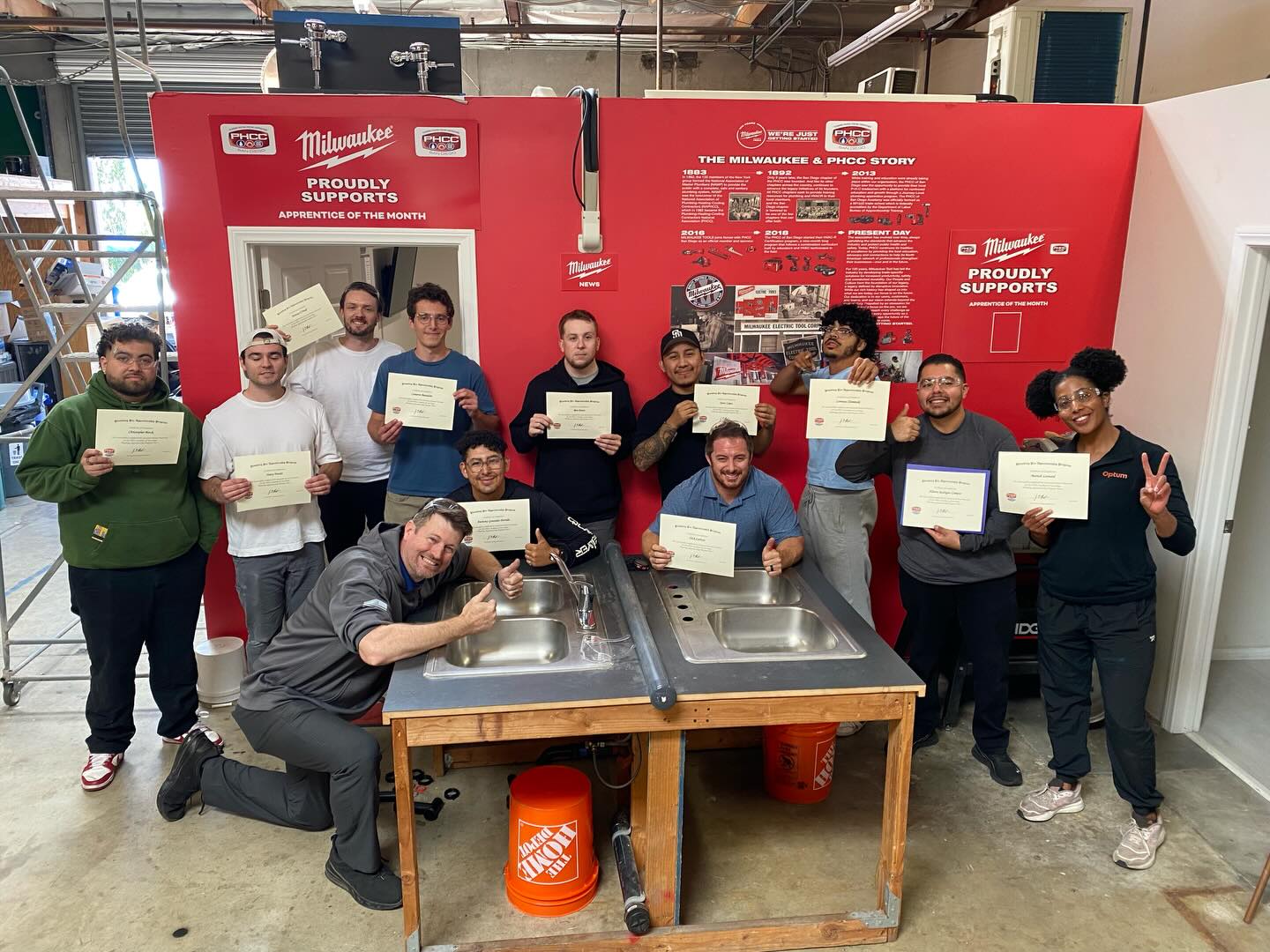 A big day of accomplishments at PHCC Academy of San Diego! Our 9-week plumbing pre-apprentices completed their work ready training. At the same time, or 40-hour Backflow preventer assembly tester course finished their study for the AWWA Backflow Tester Exam. Congratulations to all!