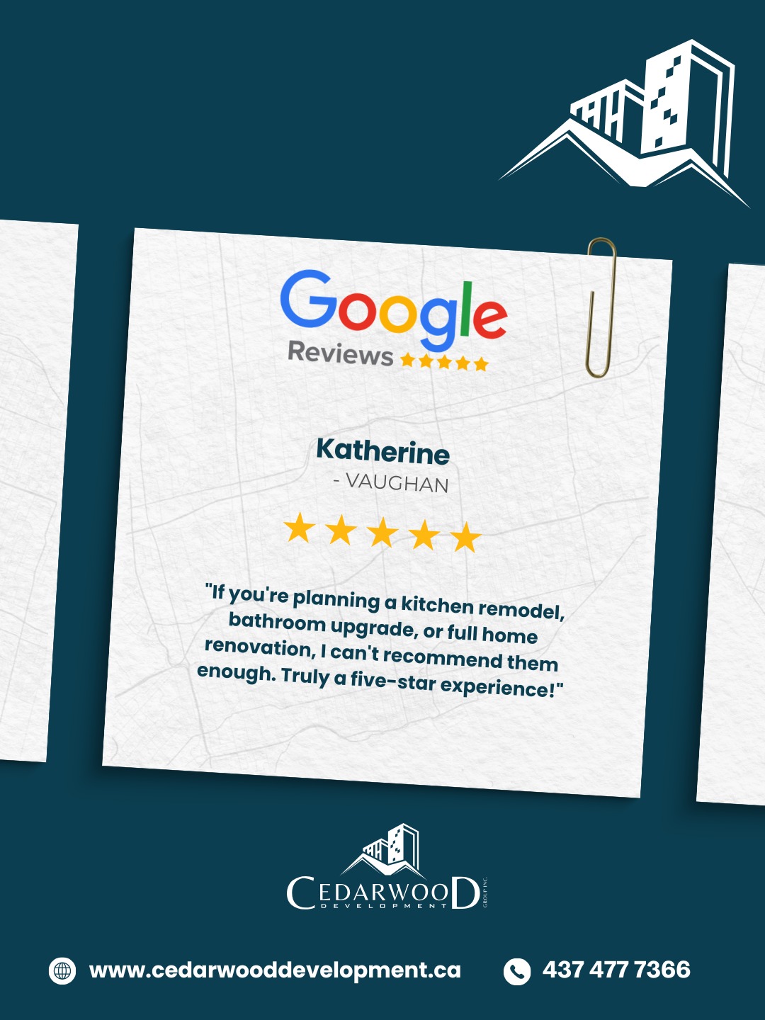 ⭐⭐⭐⭐⭐ This review from Katherine in Vaughan says it ALL. 🙏😤
"Seamless one-stop service that made the process stress-free, efficient, and cost-effective."
That right there is the Cedarwood Development Group standard — every project, every client, every time. 💪
📍 Proudly serving Toronto, Vaughan, Markham, Mississauga, Brampton, Richmond Hill, Scarborough & Oakville
Searching "best renovation contractor Vaughan" or "trusted home renovation GTA"? Now you know who to call. 👇
✅ Kitchen Remodeling
✅ Bathroom Renovations
✅ Full Home Renovations
✅ Licensed, Insured & Warranty-Backed
✅ Flexible Monthly Payment Plans
✅ FREE Estimates
📲 DM us "QUOTE" to get started
📞 (437) 477-7366
🌐 cedarwooddevelopment.ca
#5StarReview #GoogleReview #HomeRenovationVaughan #KitchenRenovationGTA #BathroomRenovationToronto #VaughanRenovations #GTARenovations #TorontoRenovations #HappyHomeowner #CedarwoodDevelopmentGroup #TrustedContractorGTA #FullHomeRenovation #TorontoContractors #RenovationExpertsGTA #OntarioRenovations #TrustTheProcess