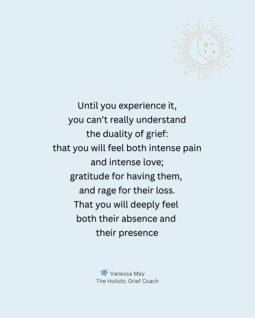 Until you’ve lived it, you won’t really fully understand grief. How it can hold two truths at once: deep, aching pain and overwhelming love. Gratitude that you had them for a while, and anger that they were ripped away from you. How someone can be gone, yet you still feel them everywhere. Grief isn’t one feeling - it’s all of them, all at once 🤍
If this post resonates, please share, save, like and follow 🫶