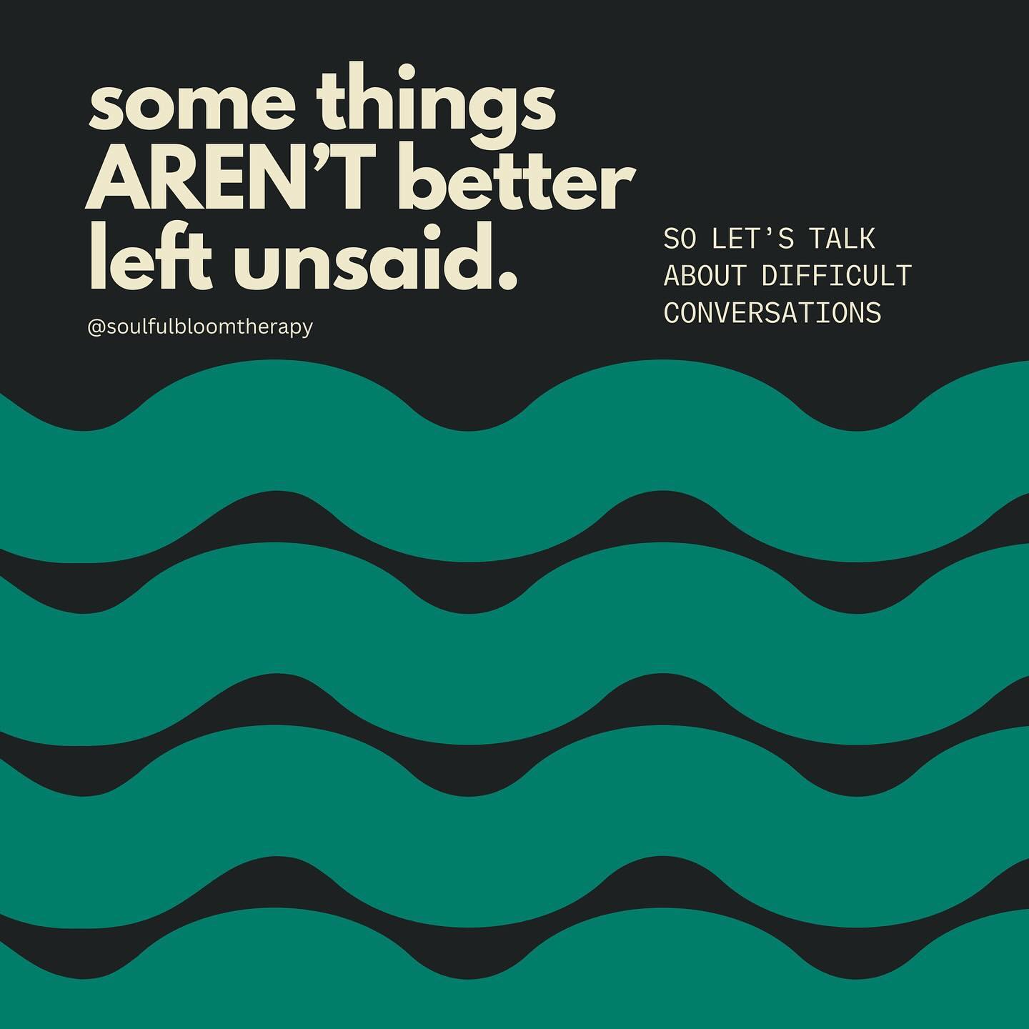 This month we’re talking about difficult conversations! Swipe to hear the truth about difficult conversations and join for IG live the last Tuesday of the month at 7:30 to hear more!