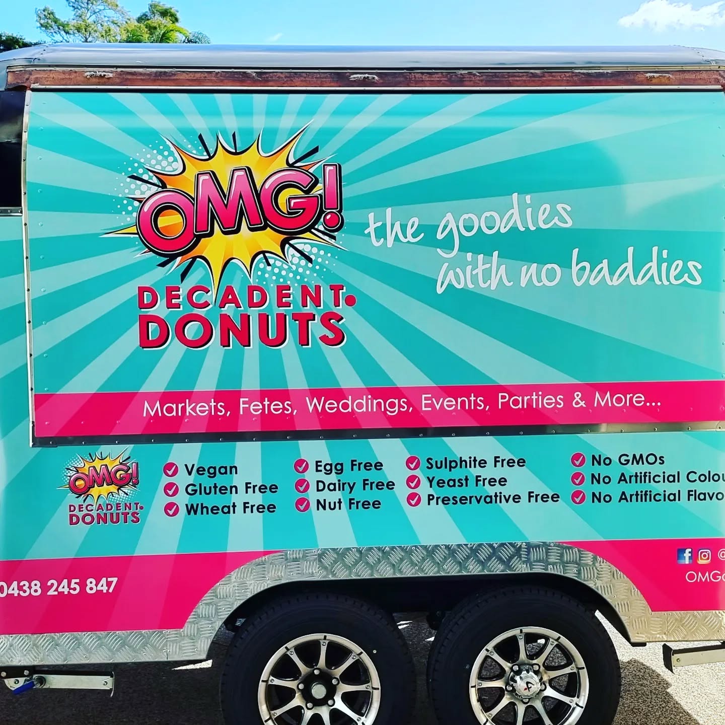 OMG Redlands Donut Van, wrapped in USA substance 2755 with 3150 gloss laminate, great colours from the HP365 printer. #omgdonutsredlands #omgdonuts #tradequalified #capalabasignwriter #hcsigns #wrapped #wrapping #wrappedvan