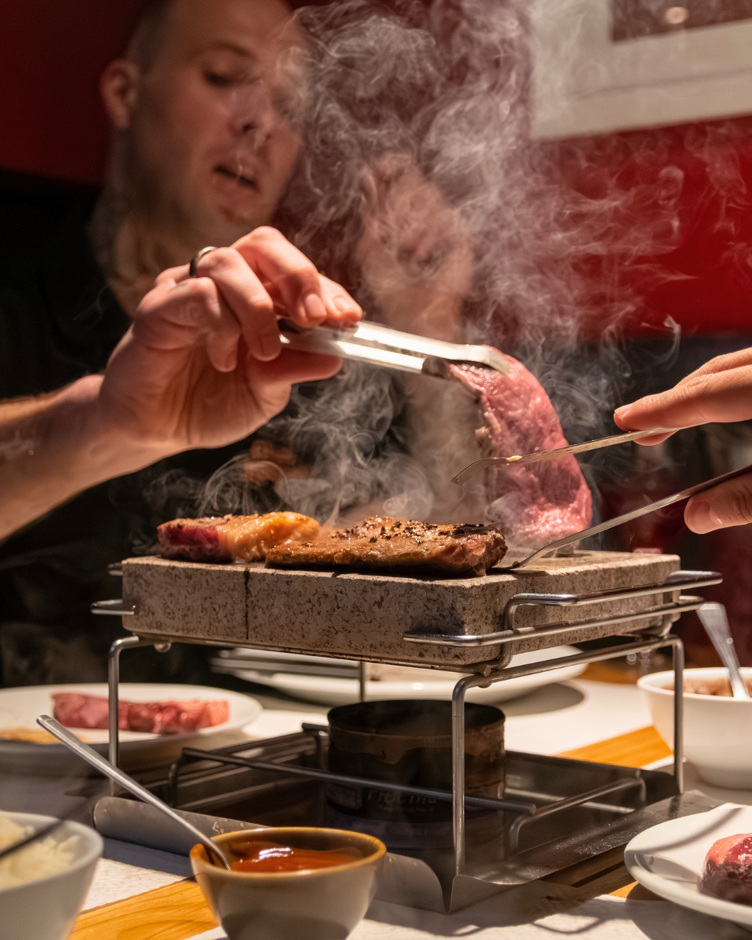 You cook it yourself, right at the table, exactly how you like it. No waiting, no guesswork, no sending it back.
We're a bit short on volcanoes in Suffolk and Norfolk — but our hot stones? They do just the job 😎
Have you tried our SteakStones yet? Book your table and give it a go 👇