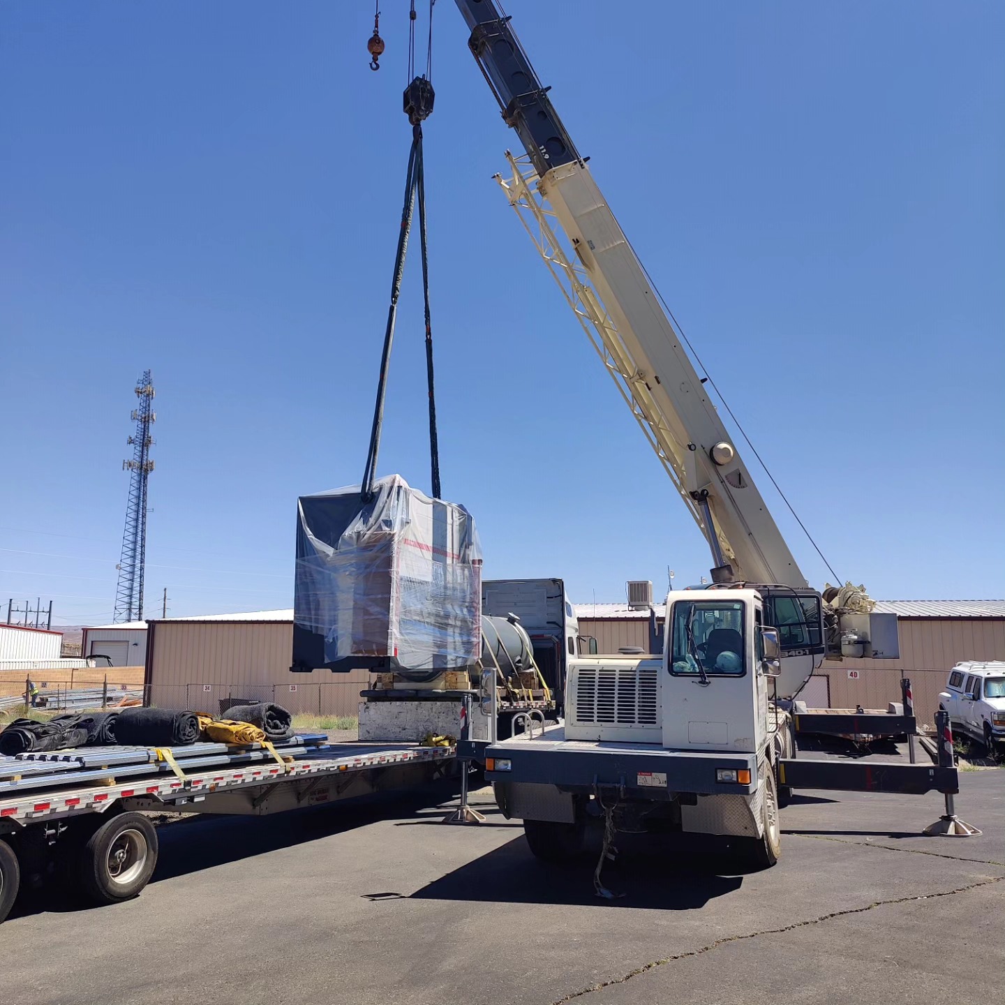 Our new press brake just arrived. It only weighs 21,605 lbs. We're excited to get it setup and running.