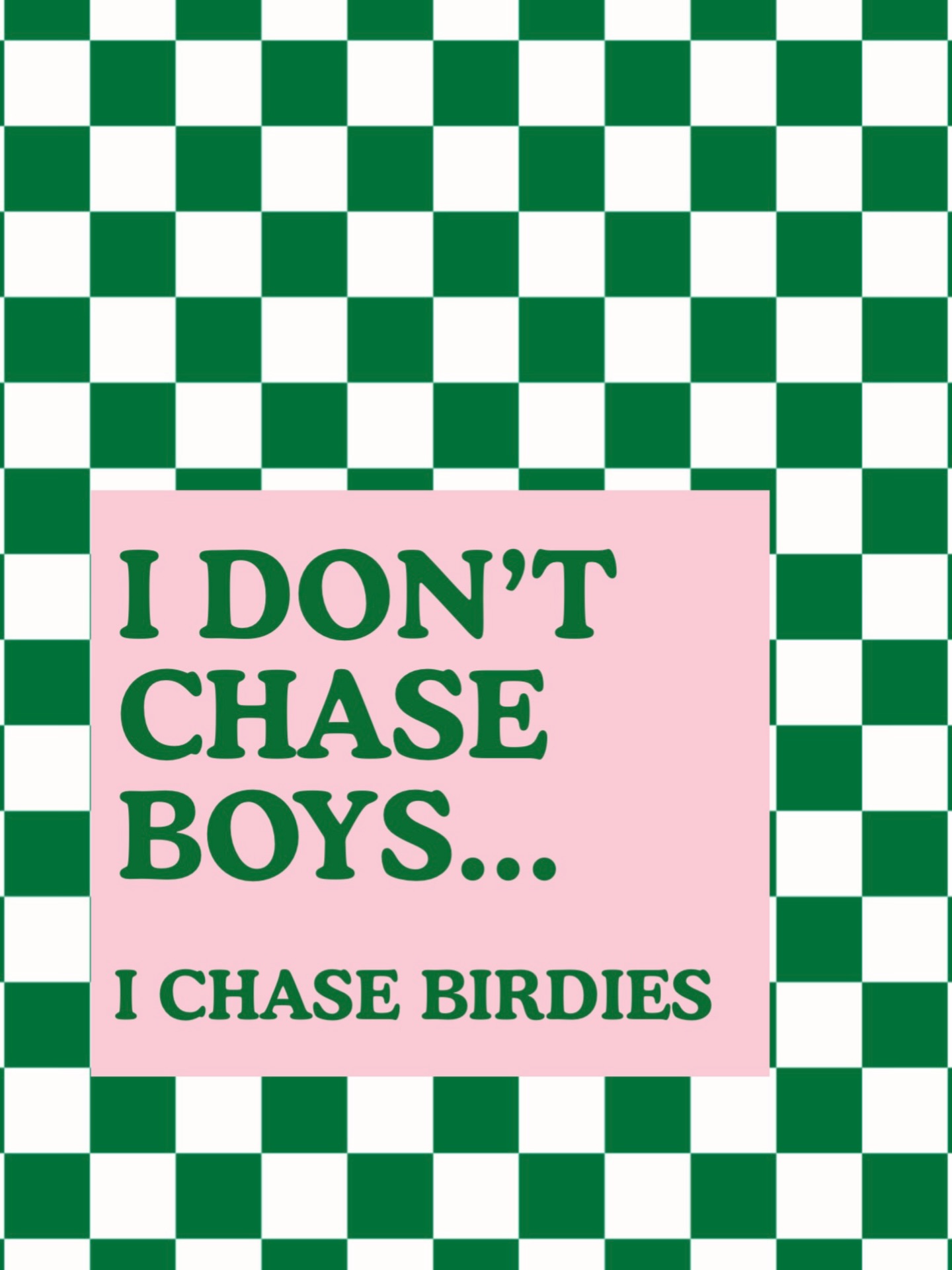 No boys, just BIRDIES ⛳️