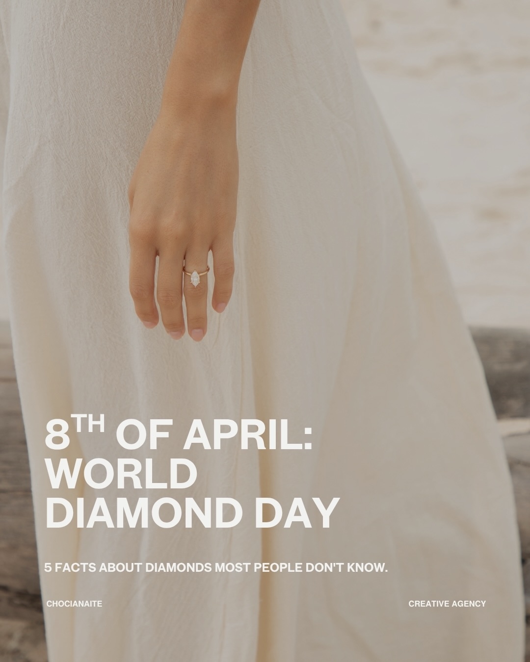 💎 Today is the first-ever World Diamond Day.
The Natural Diamond Council designated 8 April as the date. April because diamond is the month’s birthstone. The 8th because the number, turned sideways, becomes the infinity symbol — fitting for a stone formed over billions of years.
We put together 5 facts about diamonds that most people never hear. Swipe through. Save it. Send it to someone shopping for a ring.
Happy World Diamond Day! 💎
#WorldDiamondDay #NaturalDiamonds #DiamondFacts #GIACertified #JewelleryPhotography
