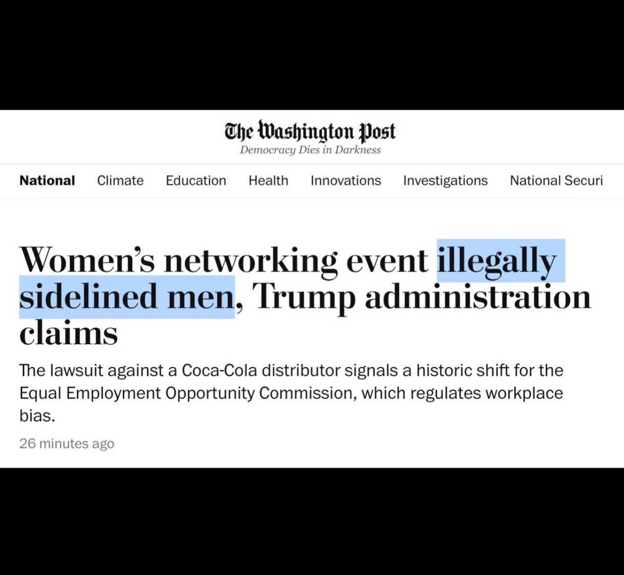 The EEOC just sued a company for hosting a women’s networking event. Let that sink in.
250 women. One day. Speakers, team-building, honest conversation about navigating a male-dominated industry. The theme was “Embrace Your Authenticity.”
Now it’s a federal lawsuit.
The EEOC is calling Coca-Cola Beverages Northeast’s 2024 Women’s Forum illegal sex discrimination — against men. It’s the first lawsuit the agency has filed targeting a corporate DEI program, and it won’t be the last.
Here’s what I need us to sit with: one of the participants said she was, until recently, the only woman in her role at a regional office. The company is 85% male. And the remedy being pursued isn’t fixing that imbalance — it’s punishing the attempt to address it.
As someone who studies professional networks for a living — specifically how they function as infrastructure for economic survival — I can tell you what women-only networking spaces actually do. They close information gaps. They accelerate access to mentorship and sponsorship. They create the conditions for candid conversation that mixed rooms often don’t allow. That’s not preferential treatment. That’s equity in practice.
The legal landscape has shifted. I understand that. But let’s be clear about what’s actually happening: the same networks that have always advantaged certain people are now being protected — while the spaces created to level that playing field are being dismantled, one lawsuit at a time.
The “old boys club” didn’t need a formal event to function. It ran on golf courses, in corner offices, and over dinners women weren’t invited to. Nobody sued over that.
Networking is infrastructure. And right now, some people are fighting hard to control who gets access to it.
📌 I’d love to hear from practitioners, HR leaders, and fellow researchers: How is your organization navigating this moment?
https://lnkd.in/e-4YjwA7
#WomensNetworking #DEI #ProfessionalNetworks #WorkplaceEquity