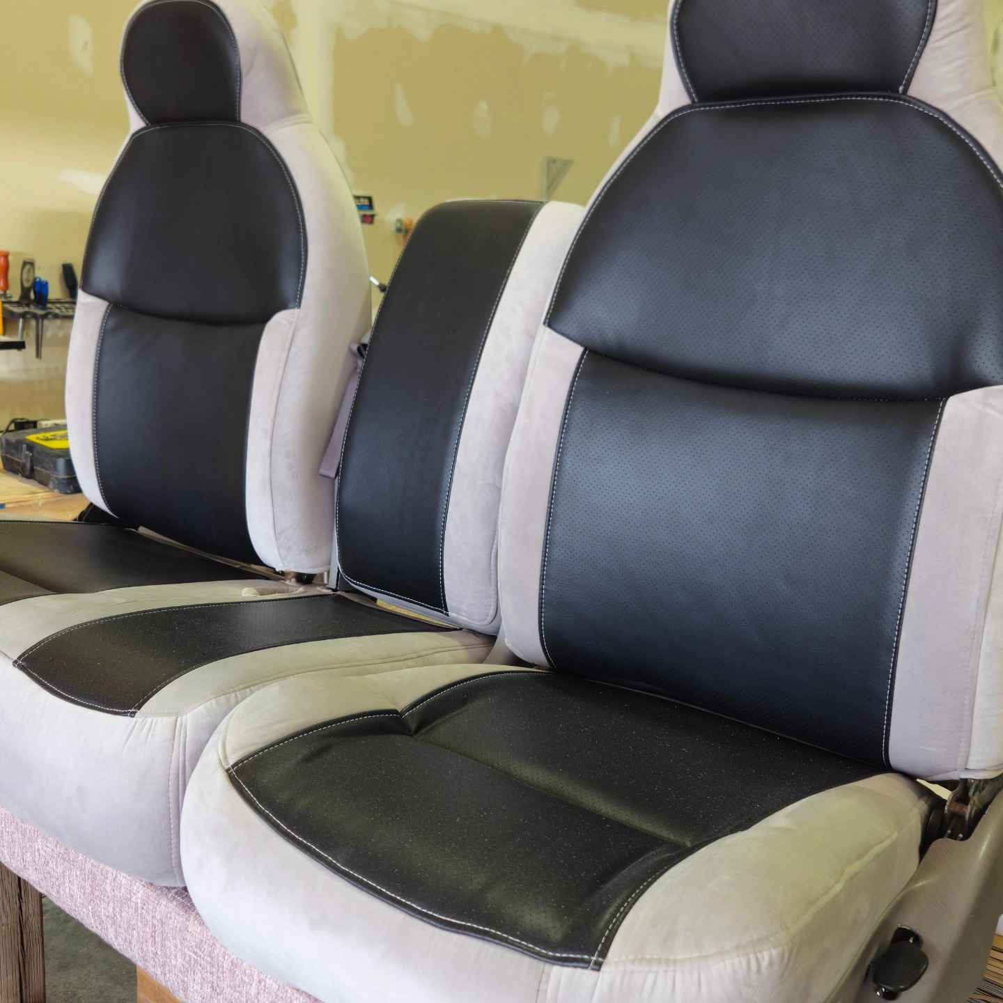 🚙✨ Vintage Ride, Custom Vibe ✨🚙
We reupholstered this custom bench for a vintage truck rebuild — combining classic style with modern comfort. The two-tone black and grey design adds a bold, refreshed look while staying true to the timeless feel of the truck.
Every panel was tailored for a perfect fit, using high-quality materials built to last. Whether you're restoring a classic or just want to upgrade your daily driver, we specialize in custom interiors that stand out.
📍 Handcrafted in Lethbridge by Elegance Upholstery
📞 (587) 800-4888
🌐 EleganceUpholstery.ca
#VintageTruck #TruckRestoration #CustomUpholstery #EleganceUpholstery #LethbridgeBusiness #ClassicTruckInterior #RestorationDoneRight #TruckBenchSeat #BeforeAndAfter #MadeInAlberta