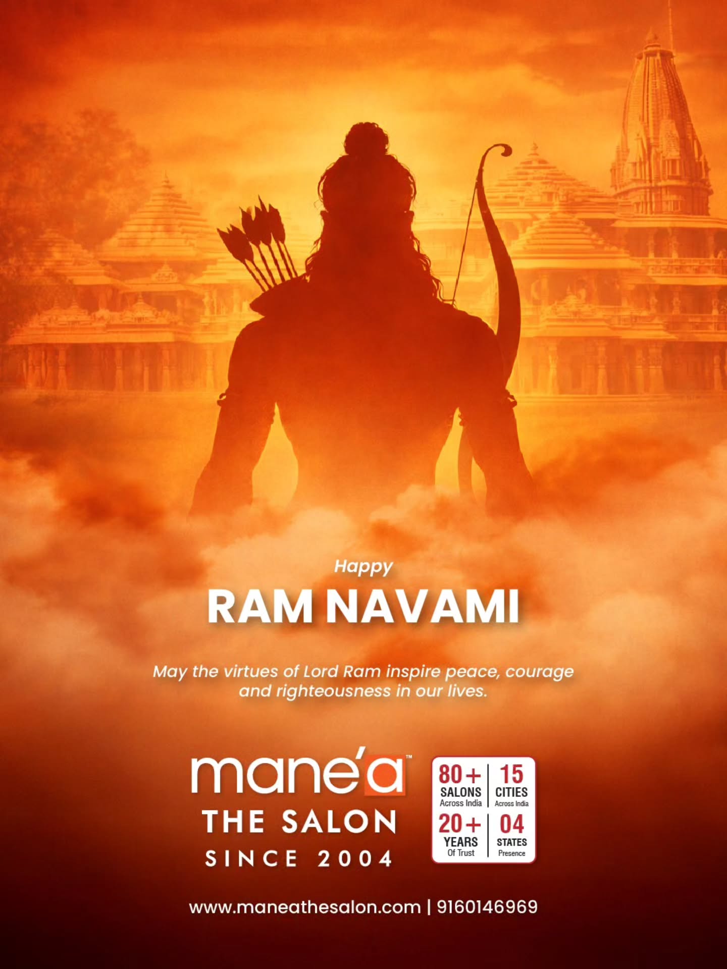May Lord Ram’s virtues reflect in your strength, your choices, and your presence.
Wishing you a blessed Ram Navami.
#RamNavami #ManeaExperience #ManeaTheSalon