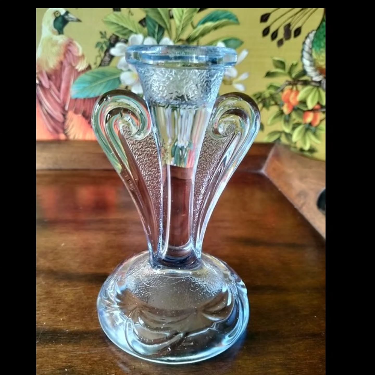 Vintage 1930s Art Deco bagley pressed glass dressing table 5 piece set, | https://share.google/SWrq63MkWQzYCVZpJ #stufftoyouandme