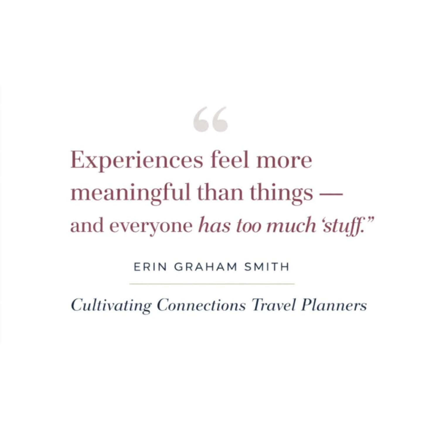 Honored to be quoted in an industry piece on milestone travel ✨
One thing I shared:
experiences are becoming more meaningful than things—and most people already have enough “stuff.”
I’m seeing more families choose to celebrate life’s biggest moments through travel… and those are the memories that last.
It’s one of the most meaningful parts of what I get to do.