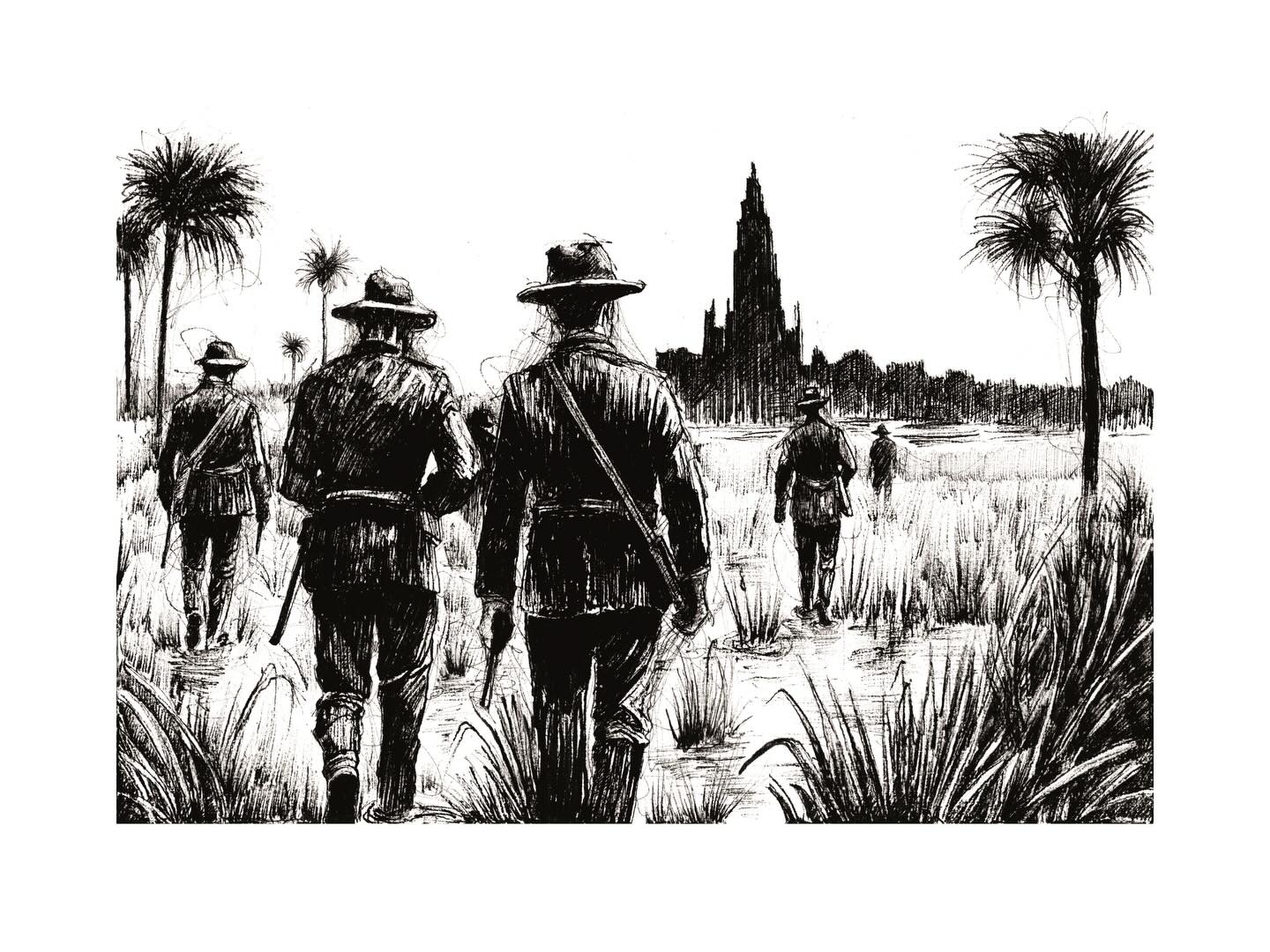 Il n’y a pas besoin de monstre pour sentir l’inconnu.
Parfois, il est juste là, au loin.
Dans cette forme qui se dresse à l’horizon.
Dans ce territoire encore muet. #lovecraft #illustration #darkaesthetics #hplovecraft