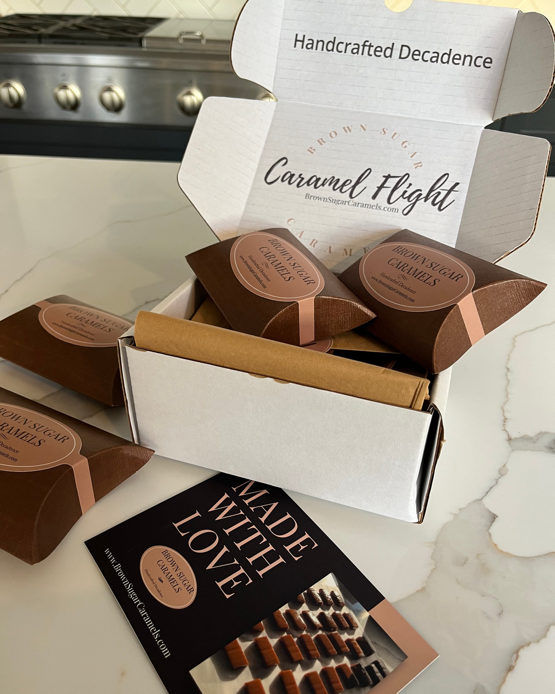 Slide into gift-giving season with caramel pairings that feel made just for them. 🍬✨
1) The Original Vanilla — for nostalgic parents who love simple, timeless treats. It’s familiar, comforting, and irresistibly smooth. ❤️
2) Classic Sea Salt — for corporate clients or colleagues who appreciate refined flavors. Sophisticated but approachable. 🤝
3) Spicy-Sweet Cayenne — for adventurous friends who crave a playful kick. Bold, surprising, and totally memorable. 🔥
Every box is small-batch and made to order, so each bite feels personal. We handcraft and pack to preserve freshness, then ship with care so gifts arrive ready to impress. Ordering is easy and Enjoying even easier. 📦💌
Want help choosing? Our Caramel Flight is the perfect solution! Link in bio.
#CaramelGifts #SmallBatchSweets #GourmetGifts #GiftGuide #BrownSugarCaramels #ArtisanSweets #CorporateGifting #HandmadeTreats