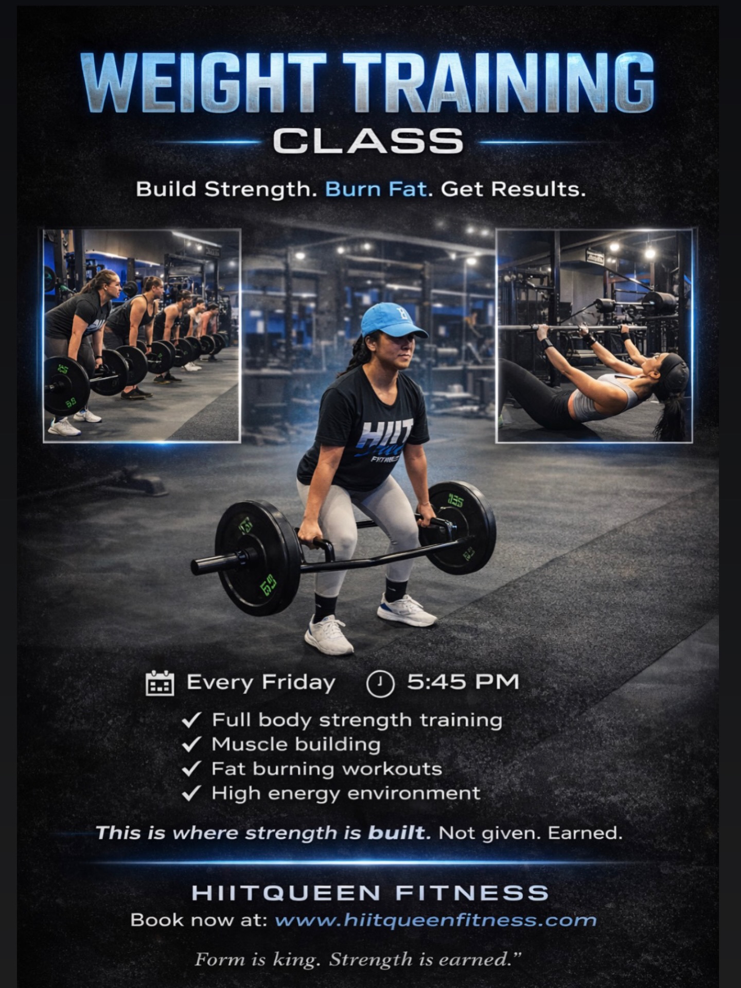 This is where strength is built. 💪
We’re not here to play…
We’re here to get stronger, move better, and push limits.
✔ Strength training
✔ Full body work
✔ Real results
✔ High energy environment
If you’re ready to level up… this is your class.
📍 HIITQUEEN FITNESS Saugus,MA
🎯 Limited spots available
