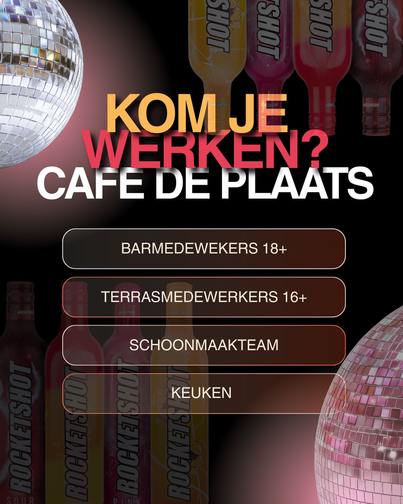 Kom jij bij ons werken?
Zin om deze zomer lekker te knallen in de horeca? Dat kan bij Café de Plaats! 🍻
We zoeken enthousiaste aanpakkers, die ons team komen versterken. Wil je snel beginnen? Dat kan!
Ben je juist op zoek naar meer uren of een plek voor langere tijd (niet alleen voor de zomer)? Laat het ons vooral weten, we denken graag met je mee.
📩 Stuur een berichtje naar info@cafedeplaats.nl
📱 Of app naar 06 30212314
Tag ook je vriend(in) die dit leuk zou vinden! 👇