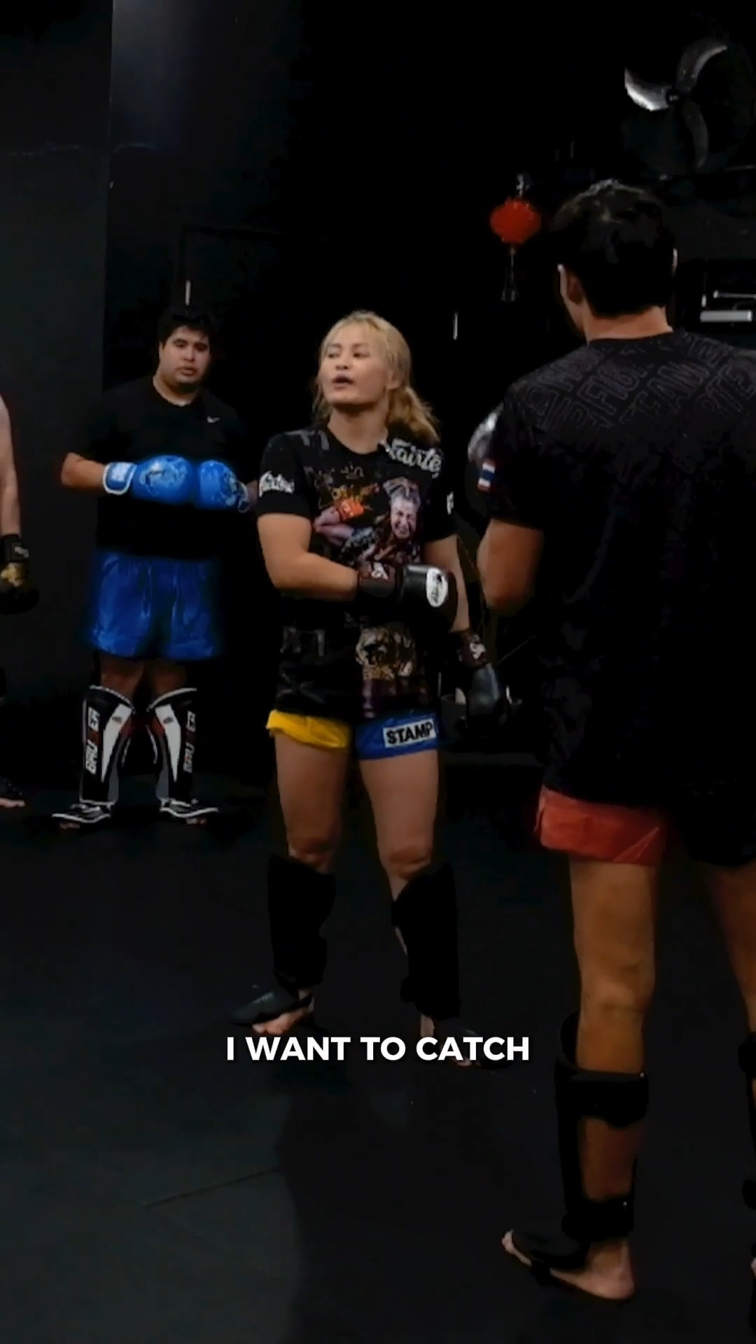 Stamp emphasizes stepping to the side to reduce the damage from the kick before catching it! Adding a little elbow fun to the thigh to the counter. #teamLEGACY #whatsyourlegacy @stamp_fairtex