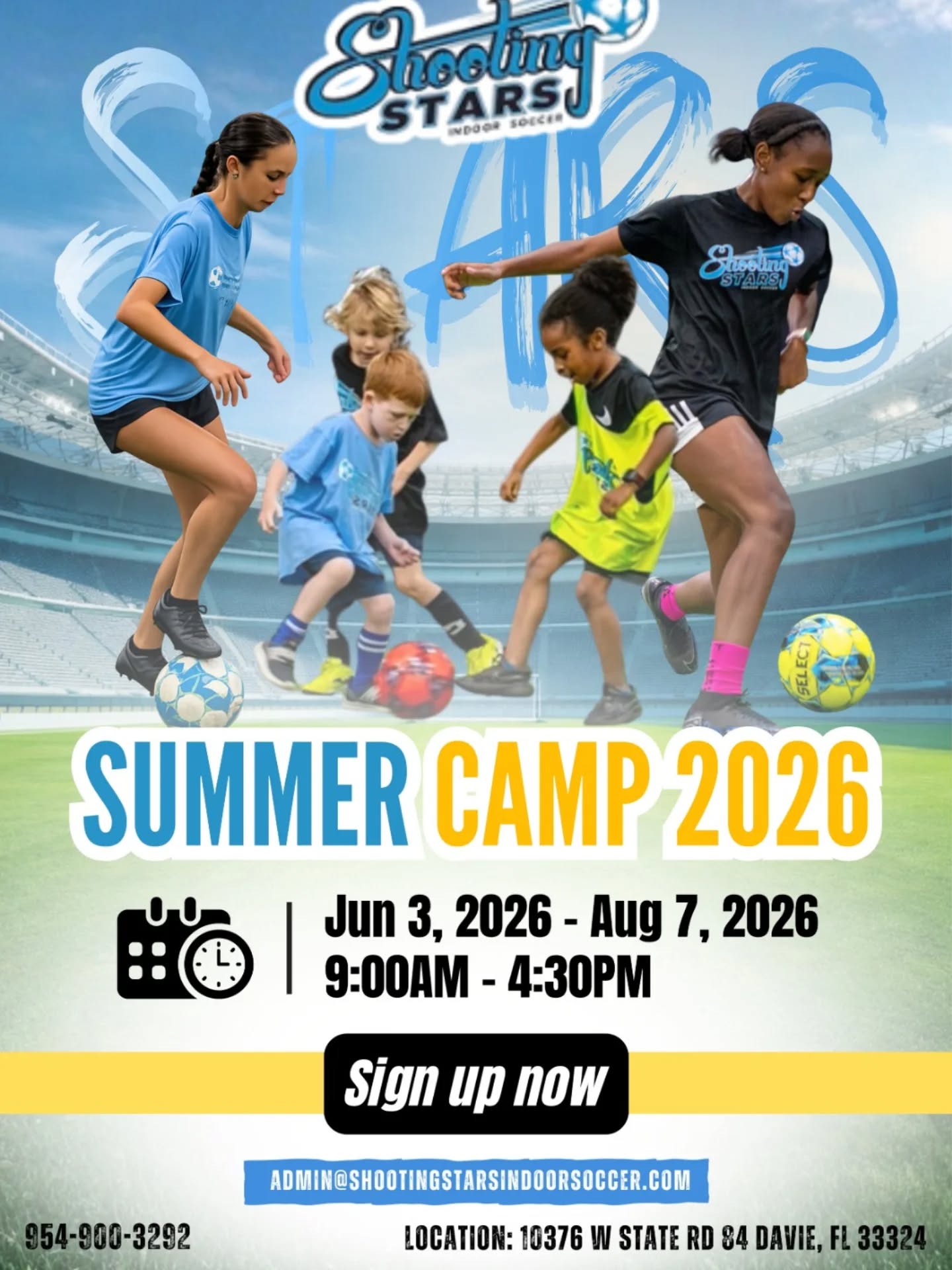 Don’t let summer slow them down—keep the momentum going! ⚽🌟
From June 3 to August 7, kids stay active, energized, and growing in a fun, high-energy environment built for both fun and development.
Each full day (9:00 AM – 4:30 PM) is packed with soccer skills, confidence-building, and activities to keep kids engaged, mentally and physically.
It’s the perfect balance of fun, structure, and growth—all in one place. 🏅💪
Spots fill fast—don’t miss out! ⏳
Sign up now and give your child the summer they deserve! ✨
📅 Jun 3 – Aug 7
⏰ 9:00 AM – 4:30 PM
📍 10376 W State Rd 84, Davie, FL 33324
#girlssoccernetwork#ballmasterydrills#davieflorida#indoorsoccer#privatesoccertraining