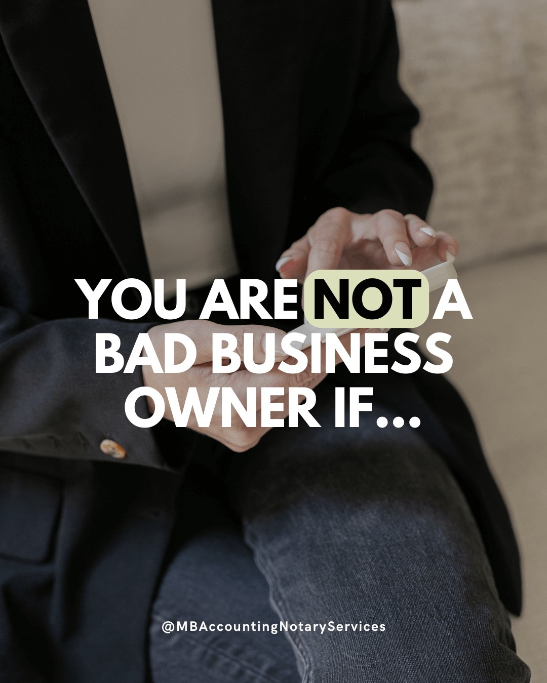 Do these things make you feel like a BAD business owner?
→ Forgetting to pay your estimated taxes
→ Not knowing for sure what your profit margin is
→ Extending your tax return because your bookkeeping isn't done
These things DO NOT make you a bad business owner.
Full stop. 🛑
What they DO mean is that you could probably use a bookkeeper's help to keep your business finances on track! 📚
Ready for some extra support? That's what I'm here for!
#VirtualBookkeeping #RemoteBookkeeper #BookkeepingPro #Bookkeeper #BookkeepingTips #Accounting #Bookkeeping #CloudBookkeeping #BusinessOwner #EntrepreneurLife #Entrepreneurship #SmallBiz #TaxTips
#SmallBusinessBookkeeper #JohnsonCitybookkeeper #JohnsonCityaccountant #Tennesseebookkeeper #TNaccountant #MBAccountingNotaryServices