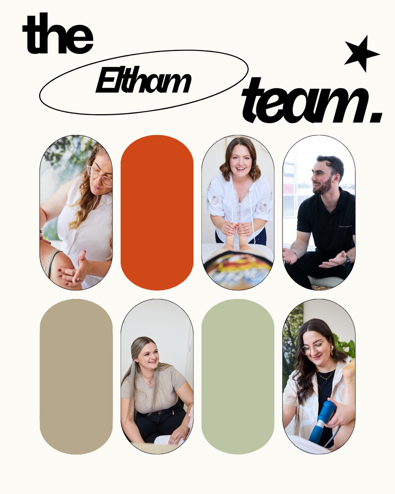 THE ELTHAM SUPER TEAM
Different skills.
One mission.
Helping you move better, feel stronger and get back to doing what you love.
🦸 Dr Jess (osteo) – The Founder
Complex cases, big-picture thinking and clinic leadership.
Wednesdays • Thursdays
🦸 Dr Kirsty (osteo)– The Fixer
Sharp clinical thinking and powerful hands-on care.
Tuesdays • Thursdays • Fridays
🦸 Dr Ryan (osteo)– The Performance Guy
Keeping athletes, gym-goers and weekend warriors at their best.
Tuesdays • Thursdays • Fridays
🦸 Dr Olivia (osteo)– The Calm Problem Solver
Thoughtful care and precision treatment for lasting change.
Mondays • Wednesdays
🦸 Mel – The Recovery Expert
Deep muscle work to reset, release and recharge your body.
Wednesdays • Saturday
One Team.
One Mission.
Whole Health.