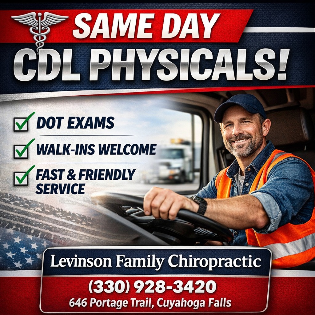 Need a CDL physical fast? We’ve got you.
Same-day CDL/DOT physicals done quickly so you can get back on the road without the hassle.
Most visits are in and out in about 30 minutes.
If you know a driver, someone in training, or a company that needs a reliable place to send their team, share this with them. We work with individuals, schools, and local companies and make the process simple.
Call to schedule or stop in
(330) 928-3420
646 Portage Trail, Cuyahoga Falls
#cdlphysical #dotphysical #truckdriverlife #cdldriver #localdrivers #akronohio #cuyahogafalls #ohiotrucking #truckinglife #commercialdriver #cdlschool #fleetmanagement #owneroperator #drivingschool #logisticslife #truckersofinstagram #same-dayservice #walkinswelcome #smallbusinessohio #supportlocalohio