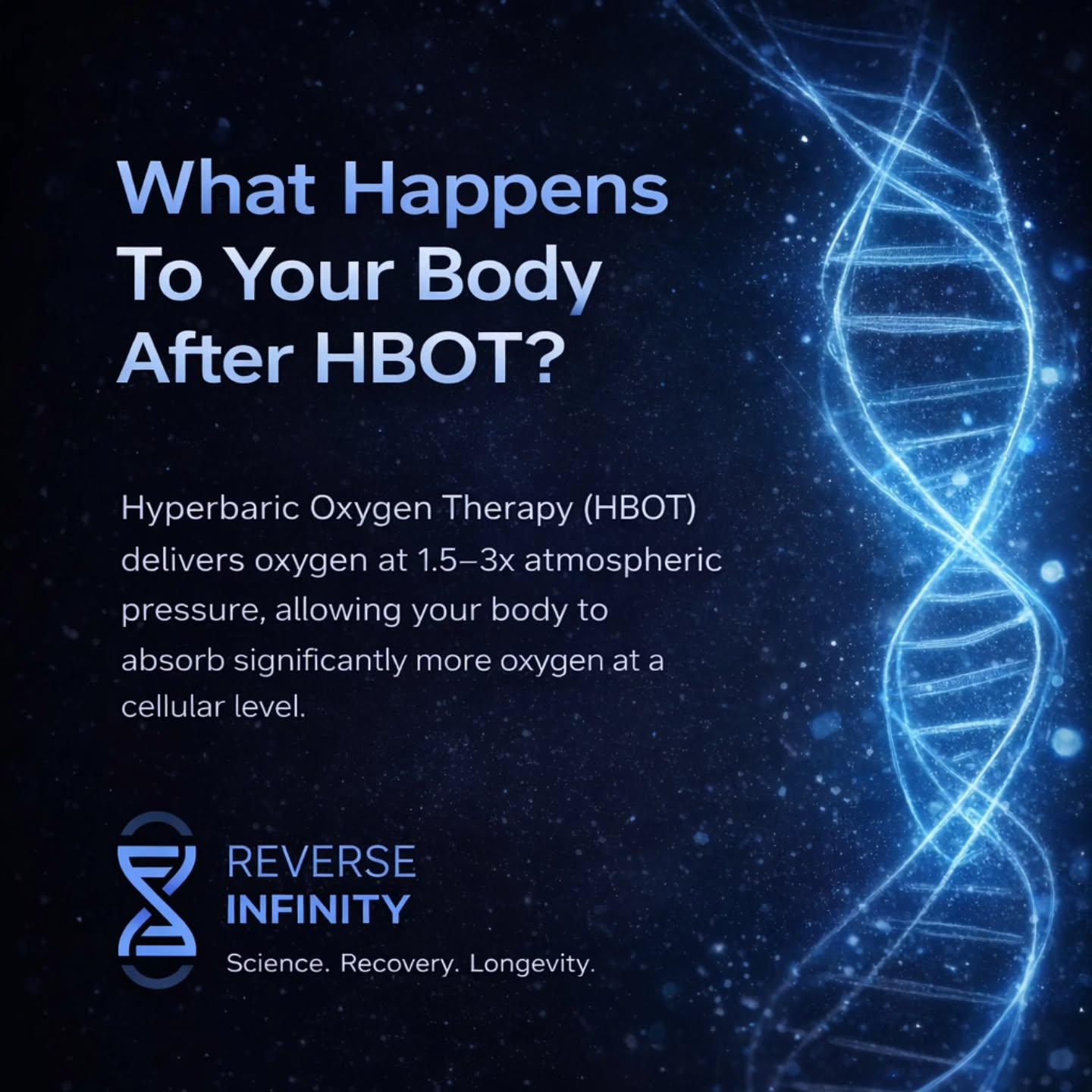 Most people use HBOT for recovery.
The smart ones use it to upgrade their biology.
The difference shows up after 20… 60… 100 sessions.
Save this.
You’ll understand it later.
#HBOT #BiohackingIndia #Longevity #Mitochondria #Recovery