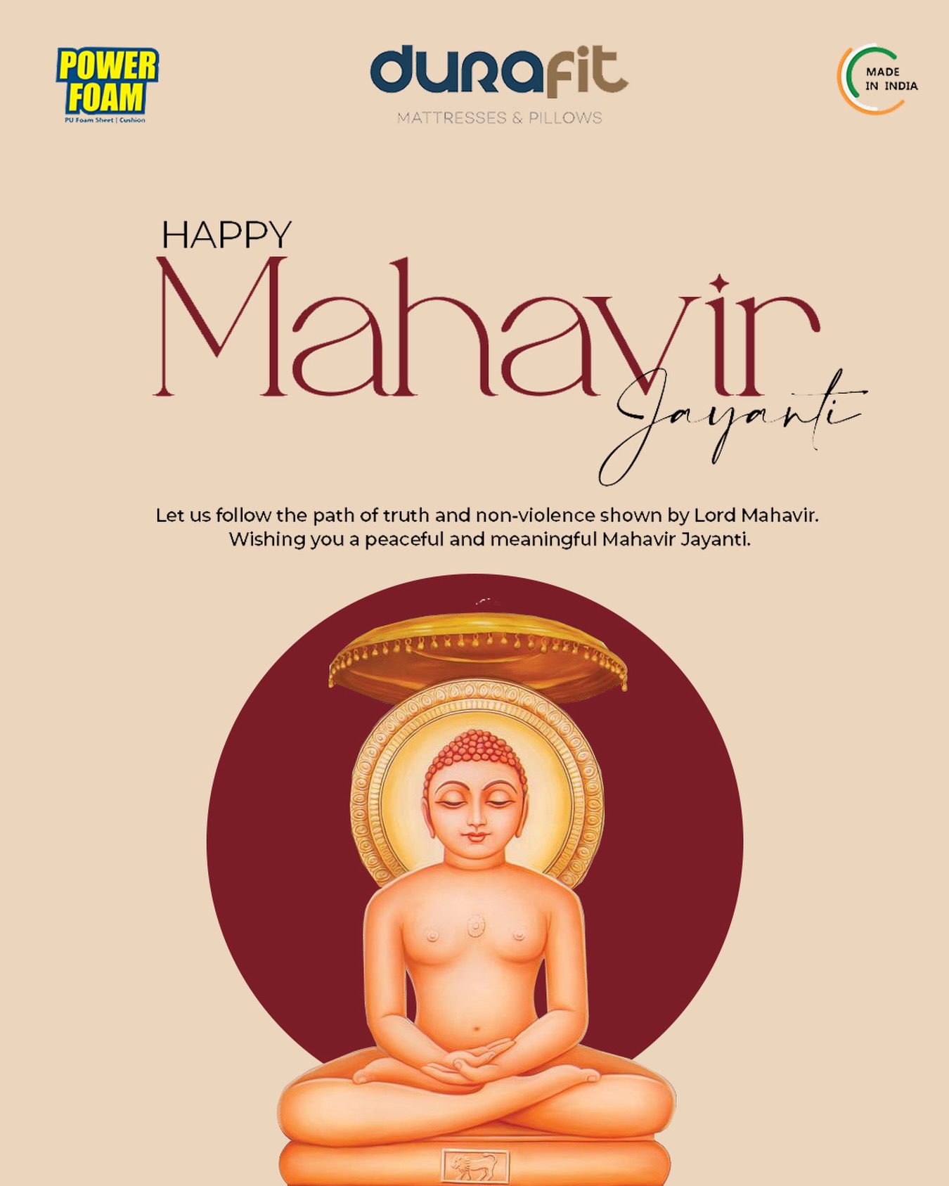 Embrace peace, truth, and compassion this Mahavir Jayanti.
May the teachings of Lord Mahavir inspire a life of harmony and mindfulness. 🕊️✨
#MahavirJayanti #PeaceAndTruth #Ahimsa #FestiveVibes #IndianFestivals
(Durafit MindfulLiving SpiritualVibes FestivalGreetings StayPeaceful)