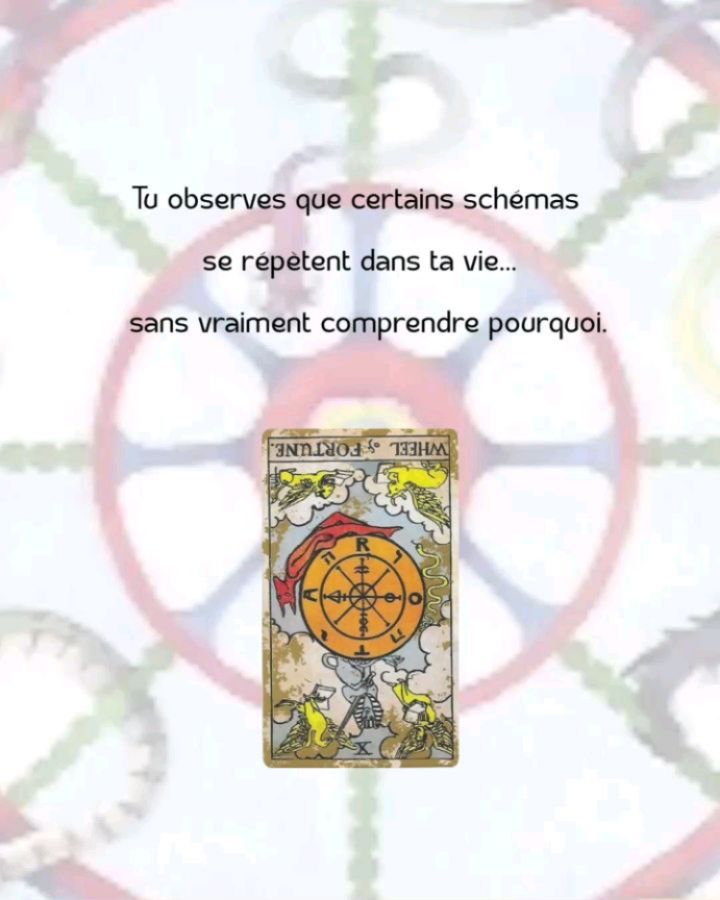 ✨ 🌀 ✨ 🌀 ✨ 🌀 ✨ 🌀 ✨ 🌀 ✨ 🌀 ✨
Qu’est-ce qui se répète pour vous en ce moment ?
On ne se rend pas toujours compte de ce qui se rejoue…
Jusqu’au moment où ça devient impossible à ignorer.
La maturité y est pour beaucoup.
Elle nous permet de nous repasser le film
D’y repérer les schémas, les récurrences
Et de faire les liens entre eux.
Si je peux vous aider grâce à mon expérience personnelle et le Tarot
À anticiper et court circuiter une sensation de déjà vue
Plutôt que subir une fois de trop
J’en serais ravie, et le mot est faible.
Si mon vécu peut en aider d’Autres,
Alors ma Vie prend un sens.
Transmettre le meilleur de nous est ce que nous pouvons apporter de plus créateur au Monde …
Prenez soin de vous 🤍
✨ 🌀 ✨ 🌀 ✨
Si ce message résonne, vous pouvez le soutenir ❤️, le partager 🔁 et vous abonner pour garder le lien ✨
- - - - - -
Tirage multi-domaines — 45 min — 65 €
Créneau prioritaire : mercredi 16h–19h
Réservation en ligne via le lien en bio.
#tarot
#evolutionpersonnelle
#GuidancePersonnalisée
#jeudelame