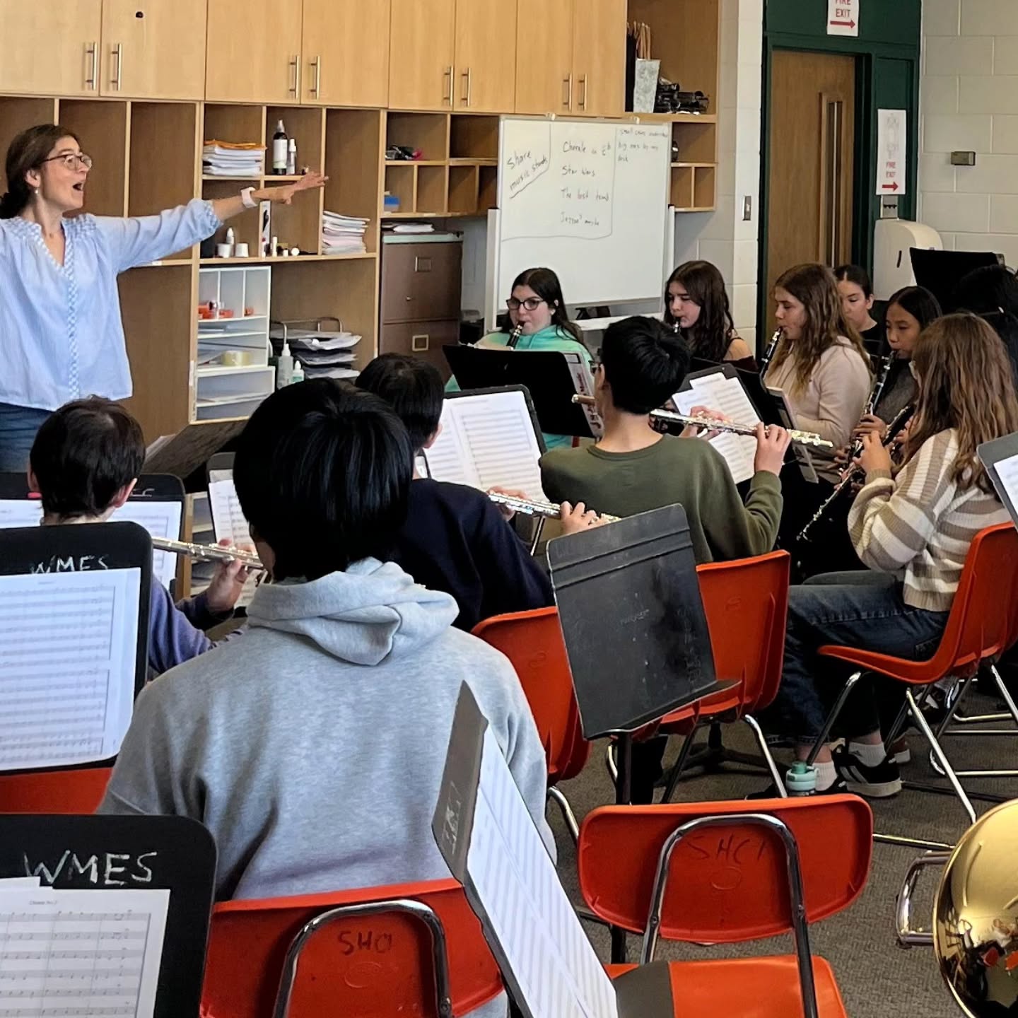 A great band collaboration on Friday, between WMS grade 7 and 8 students, with grade 9 students from Westwood Collegiate. It was an awesome afternoon of learning and jamming together. Shout out to the band teachers for organizing it.