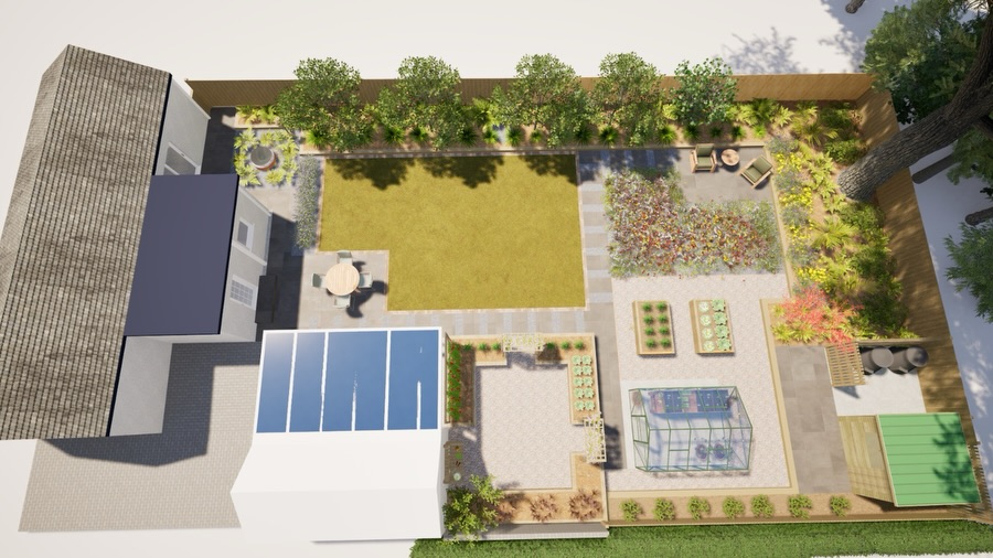 On the drawing board this spring 🌱✏️
A considered, contemporary interpretation of the traditional potager garden with added elements of a modern garden — carefully planned to integrate productive growing spaces with everyday living. This design works with existing features such as the greenhouse and shed, ensuring they are seamlessly incorporated into a cohesive layout rather than feeling like add-ons.
By organising the garden into defined zones, we create a natural flow between fruit & veg planting, functional areas, and spaces for relaxing or entertaining. Structured beds, clean lines, and layered planting bring everything together — softening the practical while enhancing the overall design.
We also work closely with our clients throughout the process, collaborating to shape a design that not only achieves the vision but aligns with the practicalities of budget — ensuring the end result is both considered and achievable.
The result is a balanced, highly usable garden where productivity and aesthetics go hand in hand 🌿
Have a garden inspiration for something similar? Get in touch — we’d love to work with you.🌷🌱
In house design done by Caitlin ☀️