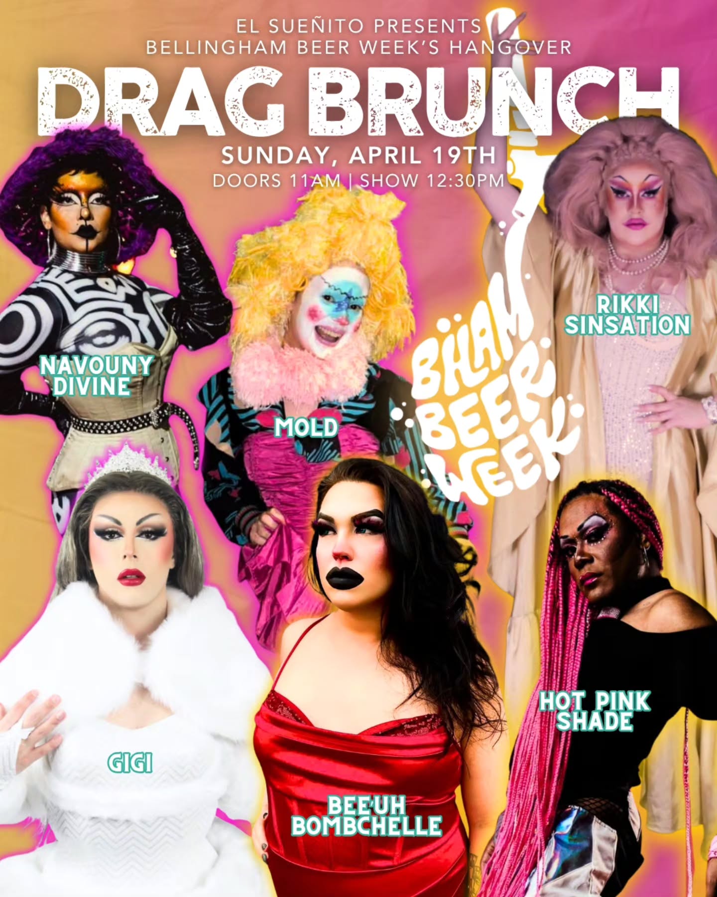 Anyone wanna hang out on April 19th? 🤩
Tickets for our Seattle and Bellingham April Drag Brunches are available now! 🎟️ You won't want to miss these incredible casts. 🤌🏻🍻