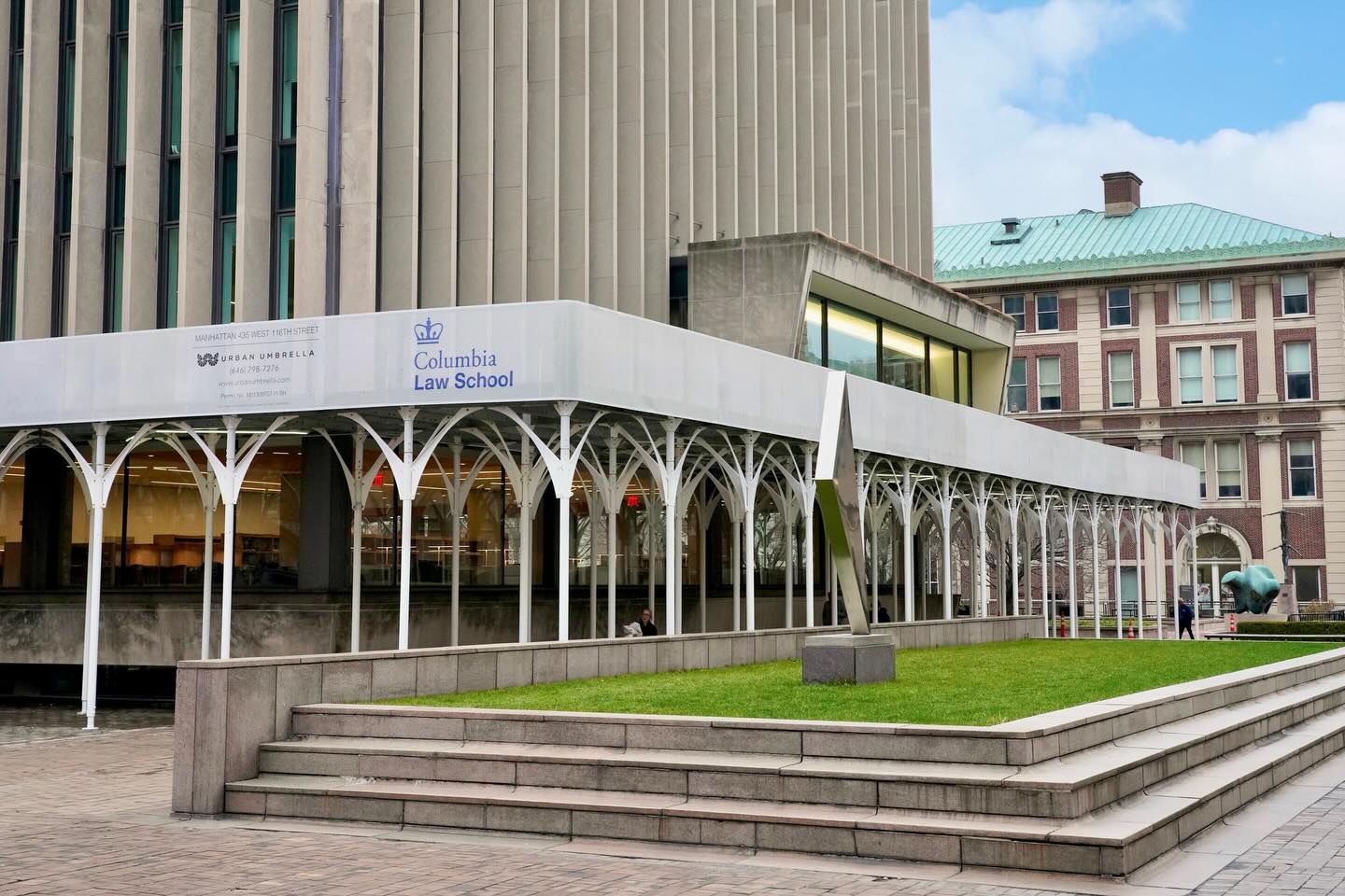 Our next spotlight: Jake Lanciani, Business Development!
📍 Columbia University Law School, 435 West 116th Street
“At Columbia University, Urban Umbrella was brought in to replace a traditional sidewalk bridge, and the difference was immediate. Our system transformed a disruptive construction presence into something that enhanced the campus aesthetic and improved the everyday experience for students and faculty. Our client summed it up best when they shared the Law School looked so good, it would likely incentivize other schools to want the same when similar needs arise.”