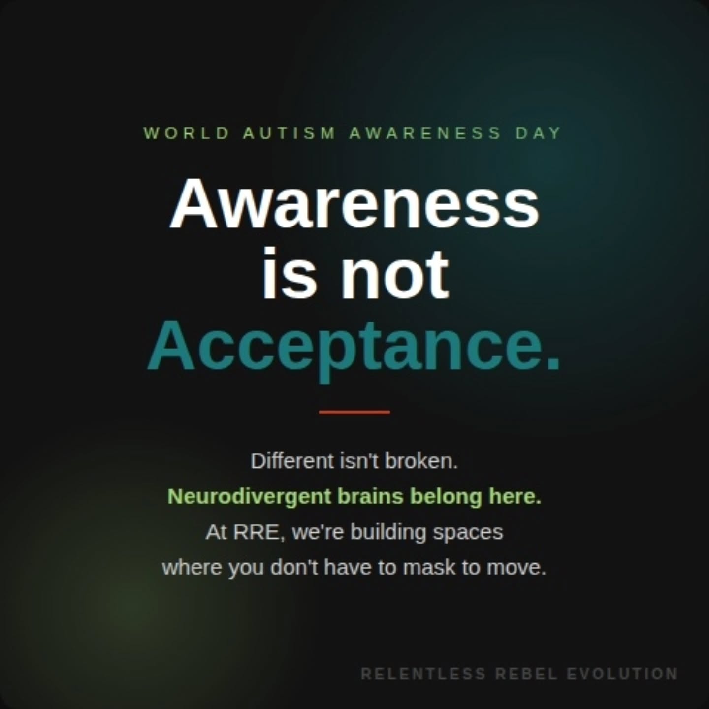 We dislike participating in social media trends.
We dislike celebrating things everyone else does it's just the #rebel way.
But this....
Autism Acceptance Month
AND
Celebrate Diversity Month.
That's our jam.
We love you're differences as much as your sameness.
Follow
@relentlessrebelevolution
@relentless_rebel_ria
@coachpixeltoaster
To learn what it means to be a coach that meets you where you are at.
#autismacceptance
#lgbtqiyouth
#protecttranskids