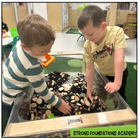 At Strong Foundations we love to incorporate sensory bins into our curriculum. Our November sensory tub has all things NIGHT ANIMALS!
While playing students are also:
-Improving their motor skills with actions like scooping, digging, and pouring toys and materials
-Socializing and learning communication, cooperation, and teamwork skills
-Boosting language skills as they are talking about the items in their bin as they play with them
-Engaging with and stimulating several senses at once including touch, smell, sight, and even sound
Visit StrongFoundationsAZ.com to take a virtual tour, schedule an in person tour, or learn more about our school. To inquire about enrollment please call (480)738-3346 or visit our website at www.StrongFoundationsAZ.com
#BestofChandler #ChandlerMoms #GilbertMoms #EastValleyMoms #ChandlerAz #AzKids #StrongFoundationsAcademy #ChandlerKids #GilbertKids #ArizonaKids