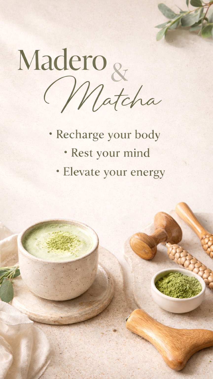 Die Kombination aus Madero-Therapie und Matcha 🍵 ist mehr als nur ein Trend sie verbindet äußere und innere Balance. Während die Madero-Therapie den Körper durch gezielte Holztechniken aktiviert, die Lymphe anregt und die Durchblutung fördert, wirkt Matcha von innen: reich an Antioxidantien, unterstützt er den Stoffwechsel und schenkt dir sanfte, klare Energie. Gemeinsam entsteht ein ganzheitliches Ritual für Körper, Geist und Wohlbefinden – sichtbar und spürbar✨💛.#lipödem #madero #matcha #matchalove