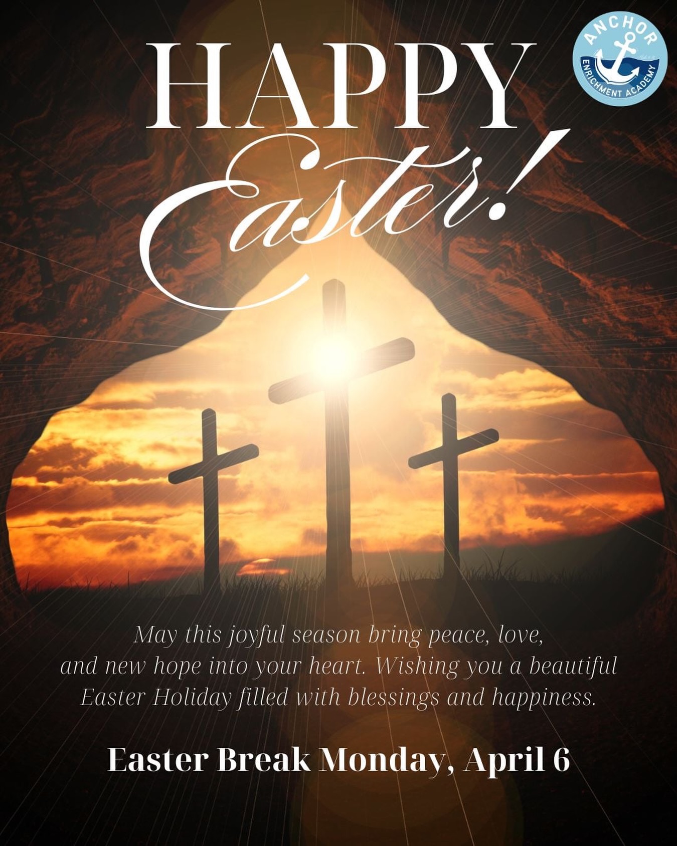 Good Friday is called “good” not because of what Jesus endured, but because of what His sacrifice accomplished for us. Through the cross, He took on our sin, made a way for forgiveness, and gave us the gift of eternal life. What looked like the darkest day became the greatest act of love the world has ever known.
This weekend, we pause with grateful hearts to remember His sacrifice and honor the hope we have because of Him. ✝️
Classes resume Tuesday, April 7. Have a wonderful Easter with your family!