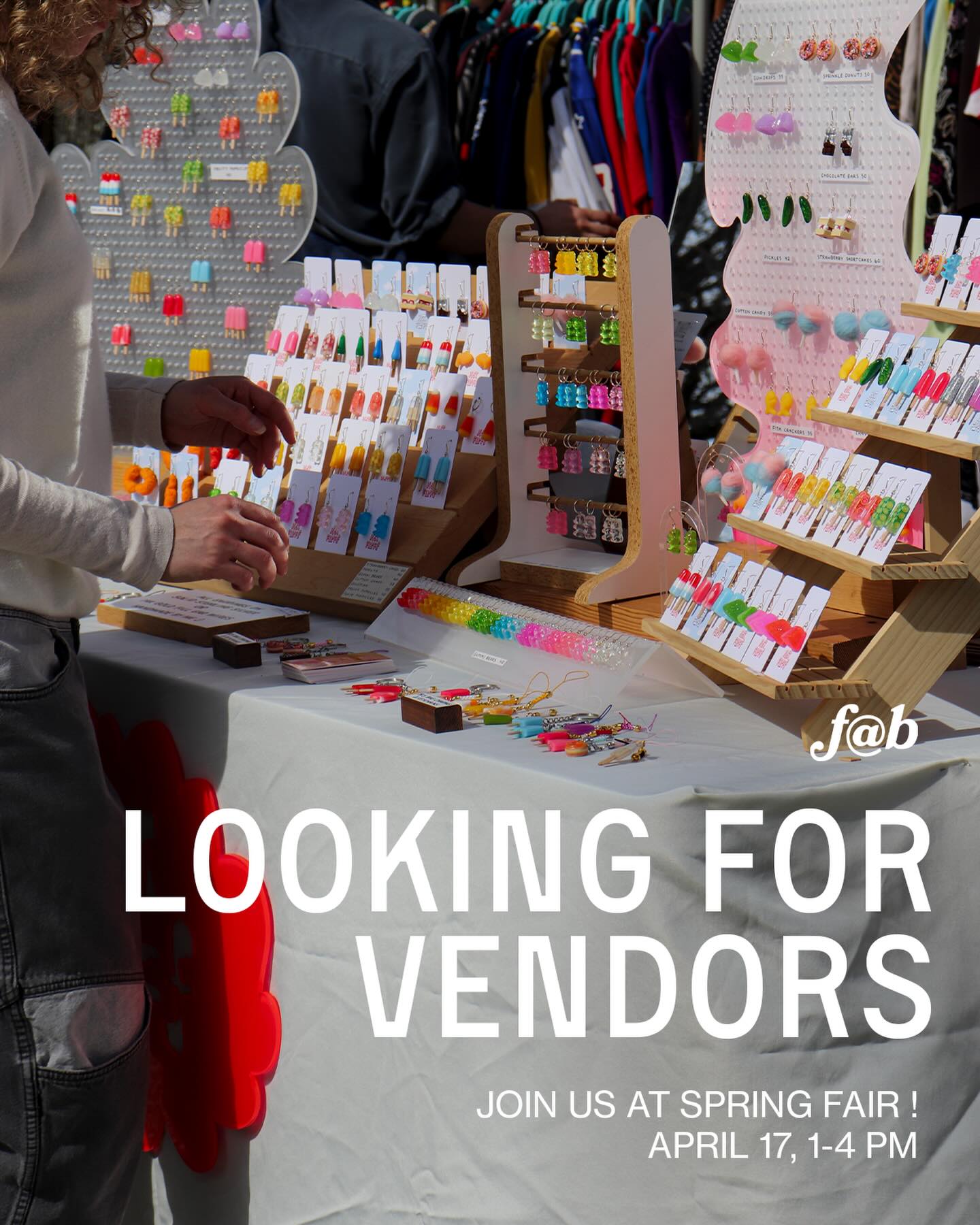 Spring is calling 🌷
We’re looking for vendors to join us at our Spring Fair on April 17 from 1–4 PM! Come showcase your products and connect with the community.
Apply now — link in bio!