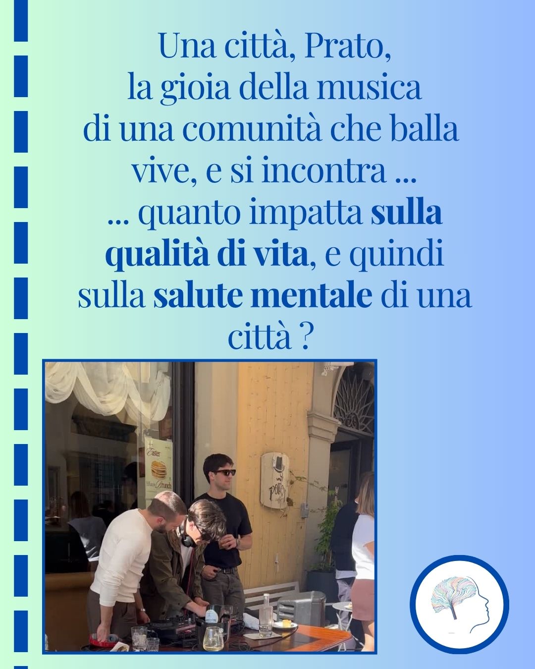 Oggi nel centro di Prato, tra musica e persone, ci siamo ritrovati, ed abbiamo ballato.
Sono momenti semplici ma, sotto il profilo psicologico, la qualità della vita passa anche da qui: connessione, leggerezza, presenza, in una parola POSIFLOW (copyright by @simone.bilardo).
La salute mentale non si costruisce solo negli ambulatori ma anche nei contesti che rendono una città più viva, accessibile e umana, e questo fa la differenza !! Grazie @caffepoirot_prato_ da quando ci siete, la città non è più la stessa !! @comnetomentere @cittadiprato @stefaniarighini_ @benedettaaddorisio_psicologa @racheleballini.psicologa @lorenzo.tatini @elisa_moretti_psi @elisacorbo.psicologa @deluca_lisa @magni.nicoletta @camilla_chelini @simone.bilardo @caffepoirot_prato_ 👏