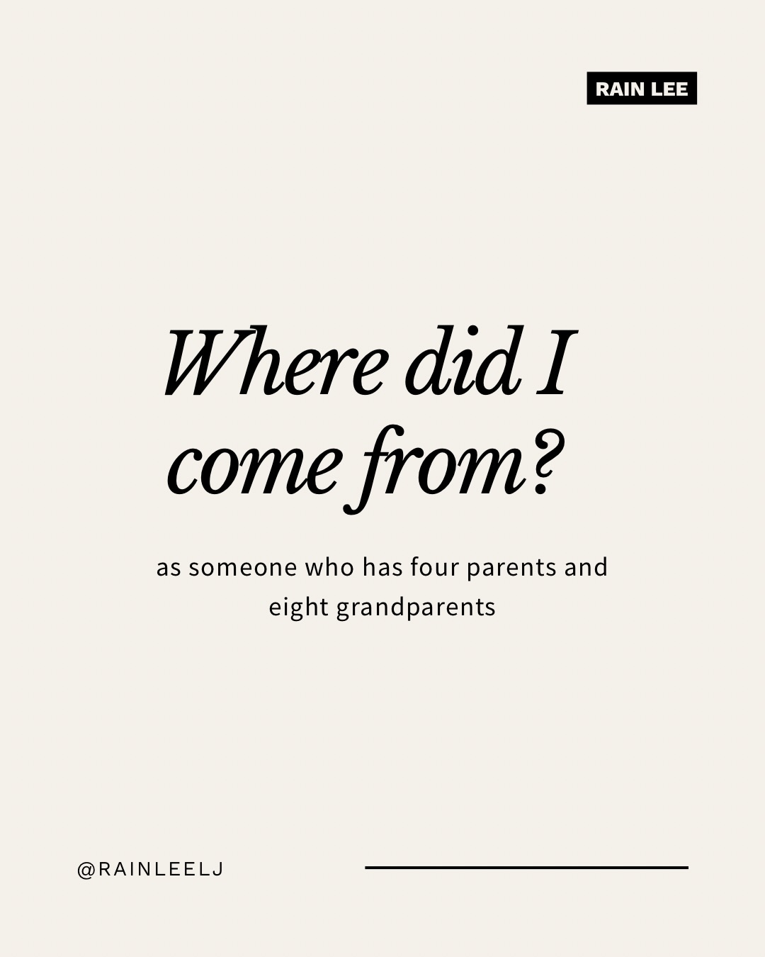 I spent years living with a version of my life that didn’t fully make sense.
This is the first time the pieces have come together in a way that feels… coherent.
Not everything can be verified.
Not everyone is still here to ask.
But this is what I’ve been able to understand: from what I was told, what was revealed, and what I had to figure out on my own.
And through all of it, one thing has never changed:
I know who raised me.
I know I am loved.