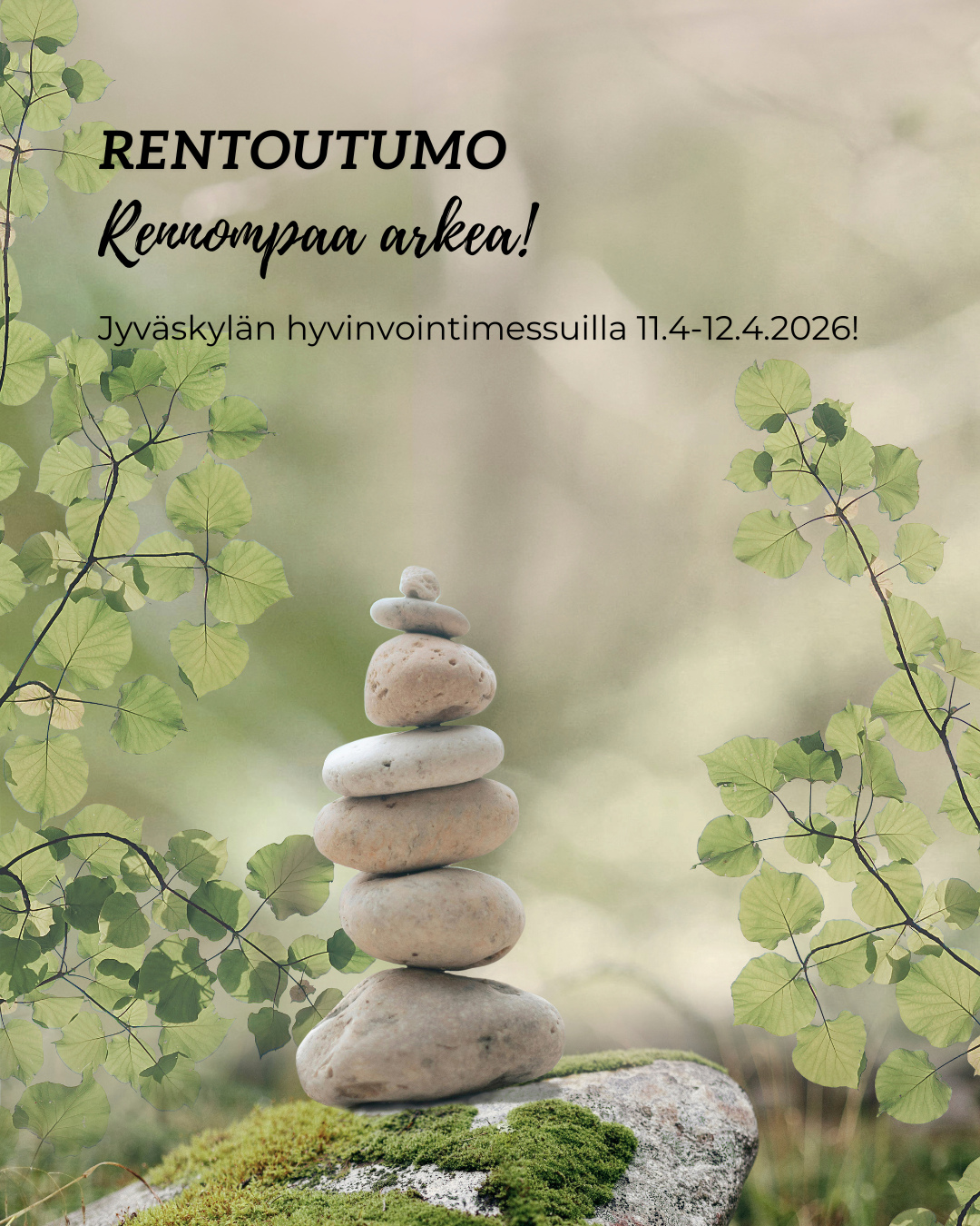 💫Rentoutumo on mukana Jyväskylän Paviljongin hyvinvointimessuilla 11.4.-12.4.2026, tervetuloa juttusille osastolla!
Koko viikonlopun on luvassa hyviä messutarjouksia, ja paikanpäältä saa myös hankittua lahjakortteja hoitoihin!
Nähdään!
Hyvinvointimessut la 10-17, ja su 10-16, tervetuloa!
#brainrelief #hyvinvointimessut #rentoutumonpalvelut