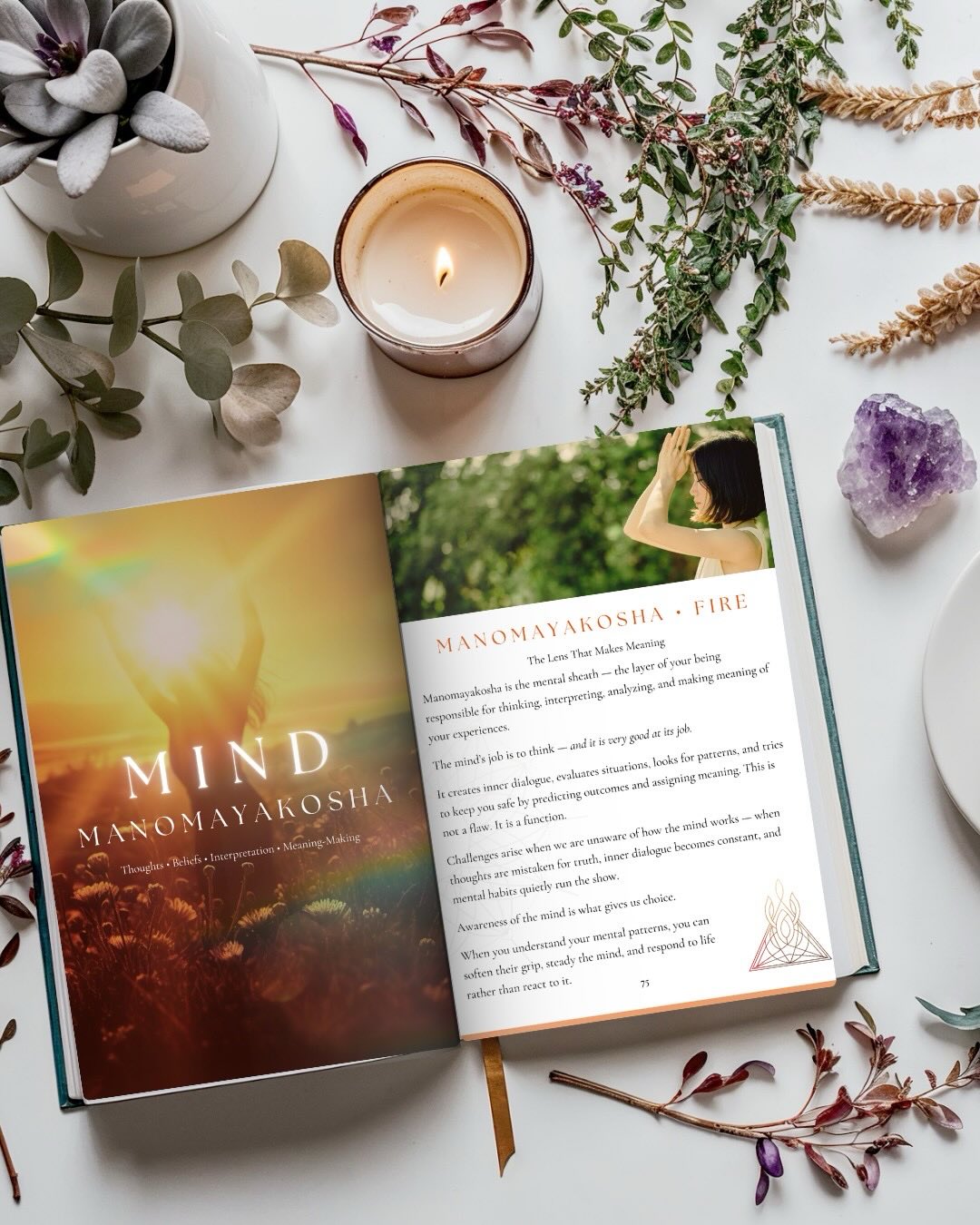 𝗬𝗼𝘂𝗿 𝗺𝗶𝗻𝗱 𝗰𝗮𝗻 𝗸𝗲𝗲𝗽 𝘆𝗼𝘂 𝘀𝘁𝘂𝗰𝗸 𝗶𝗻 𝗼𝗹𝗱 𝘀𝘁𝗼𝗿𝗶𝗲𝘀… 𝗮𝗻𝗱 𝗶𝘁 𝗰𝗮𝗻 𝗮𝗹𝘀𝗼 𝗯𝗲𝗰𝗼𝗺𝗲 𝗼𝗻𝗲 𝗼𝗳 𝘆𝗼𝘂𝗿 𝗴𝗿𝗲𝗮𝘁𝗲𝘀𝘁 𝗮𝗹𝗹𝗶𝗲𝘀.
The mind shapes meaning.
It filters experience.
It influences how we see ourselves, others, and the world around us.
In the 𝗠𝗶𝗻𝗱 chapter of 𝘛𝘩𝘦 𝘕𝘦𝘹𝘵 𝘚𝘵𝘦𝘱, I explore how greater awareness helps us loosen the grip of inherited beliefs, reactive thoughts, and patterns that no longer serve.
Because healing is not only about changing what is happening around you.
It is also about changing your relationship with the voice within.
Swipe for a look inside the book. ✨
#TheNextStepBook #MindChapter #Manomayakosha #EmbodiedAlignment #Mindfulness