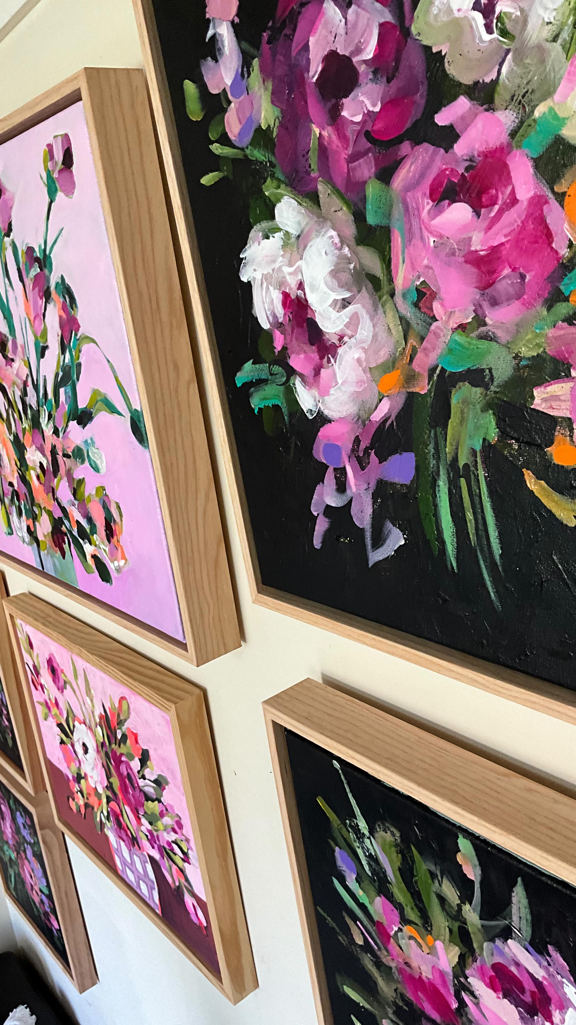 Brand new florals are in the works!
I’ve been developing my painting technique and feel more confident in going bigger! I bought a huge roll of thick, high-quality canvas last year and it’s just sitting in the studio… waiting patiently 😙
To be honest, I’ve always felt hesitant to go bigger than 60x60cm but I think I’m finally ready to give it a go.
The 100 Florals Project really helped because it gave me room to play and experiment without the pressure of ruining an expensive piece of canvas.
What’s the biggest sized painting you’ve ever owned?