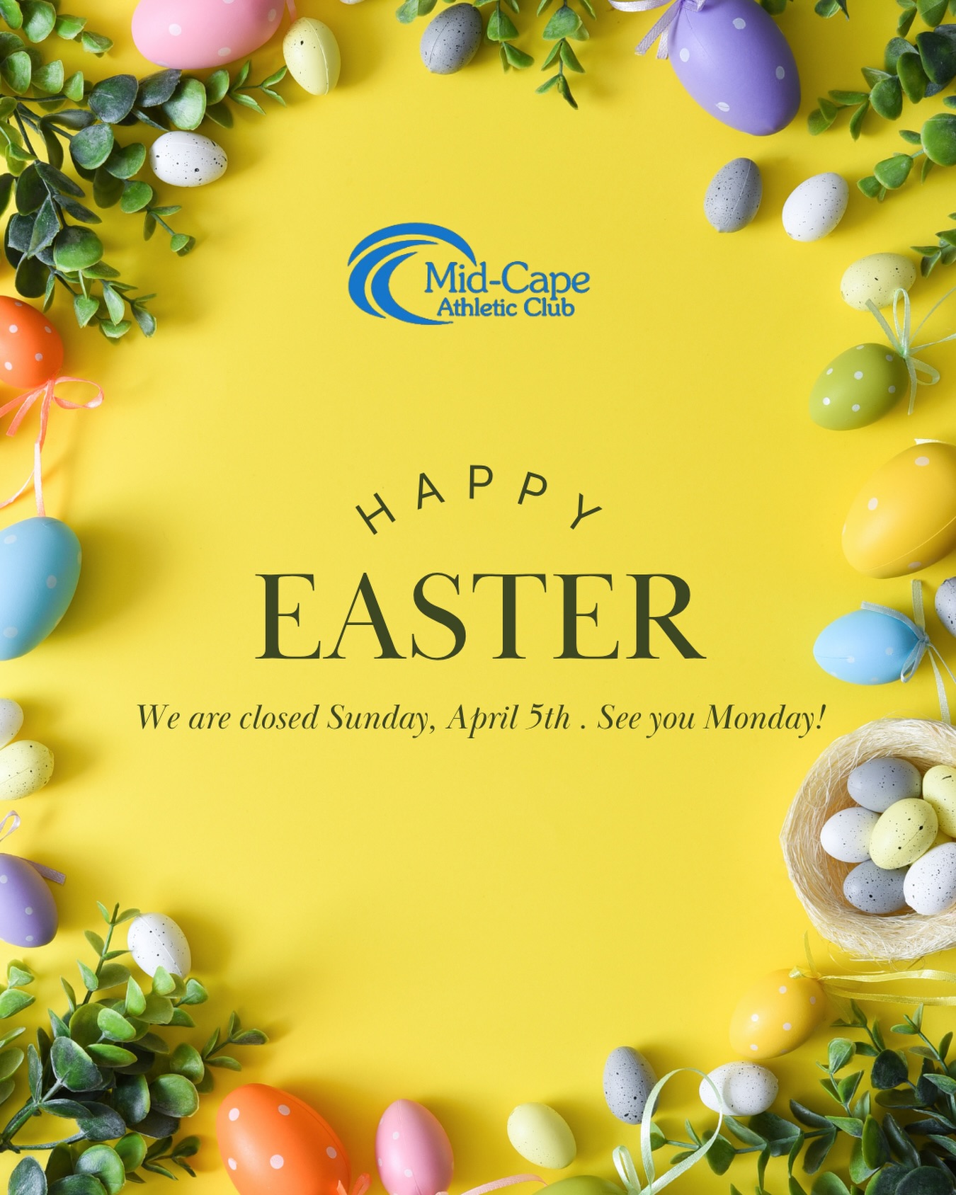 Happy Easter đ° We will be closed Easter Sunday so our staff can spend the day with family and friends!