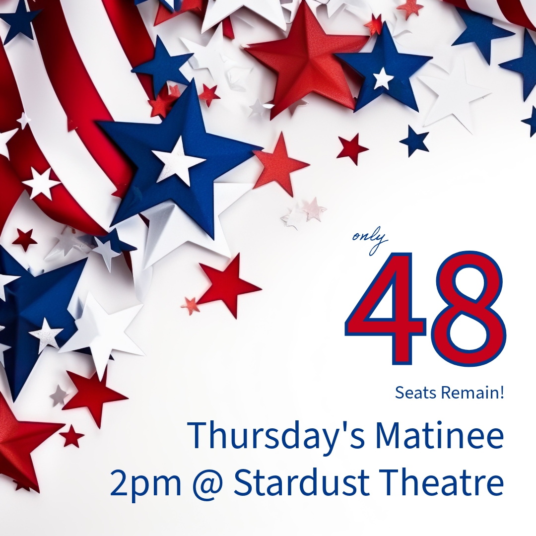 Ready for some American History that feels good? Join Westernaires "Let Freedom Sing" this Thursday at 2pm! Tickets are only $15/pp. https://westernaires.club or the RH Johnson Box Office!