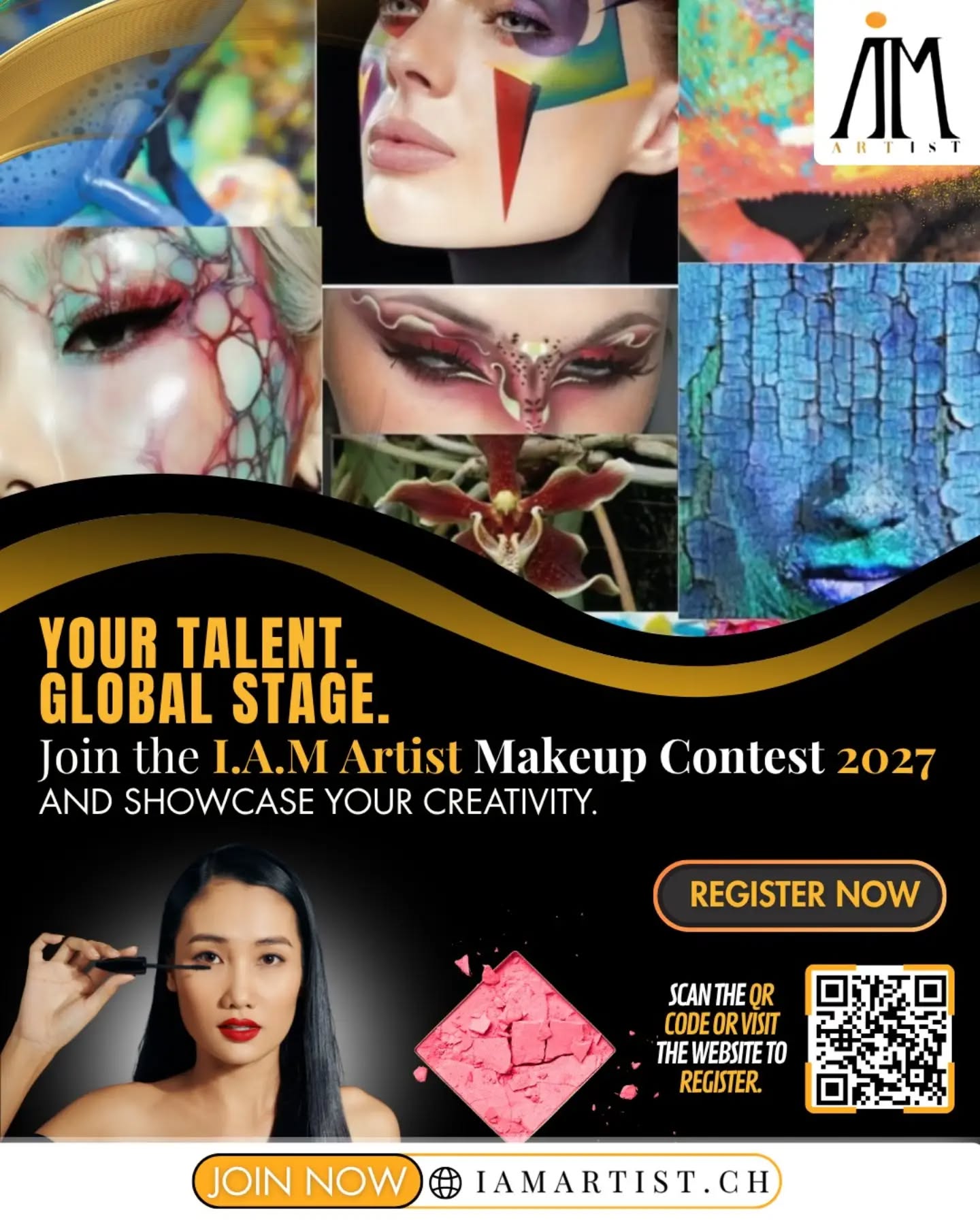 Your Talent Deserves a Global Stage 🌍✨
Step into the spotlight with the I.A.M Artist Makeup Contest 2027 and show the world what you’re made of.
This is your chance to showcase your creativity, connect with industry professionals, and elevate your artistry to the next level.
Don’t just dream it — live it.
Register now and be part of something extraordinary.
Scan the QR code or visit the website to secure your spot.
#IAMArtist #MakeupContest2027 #GlobalArtists #ArtistryUnleashed #fypシ゚シ゚