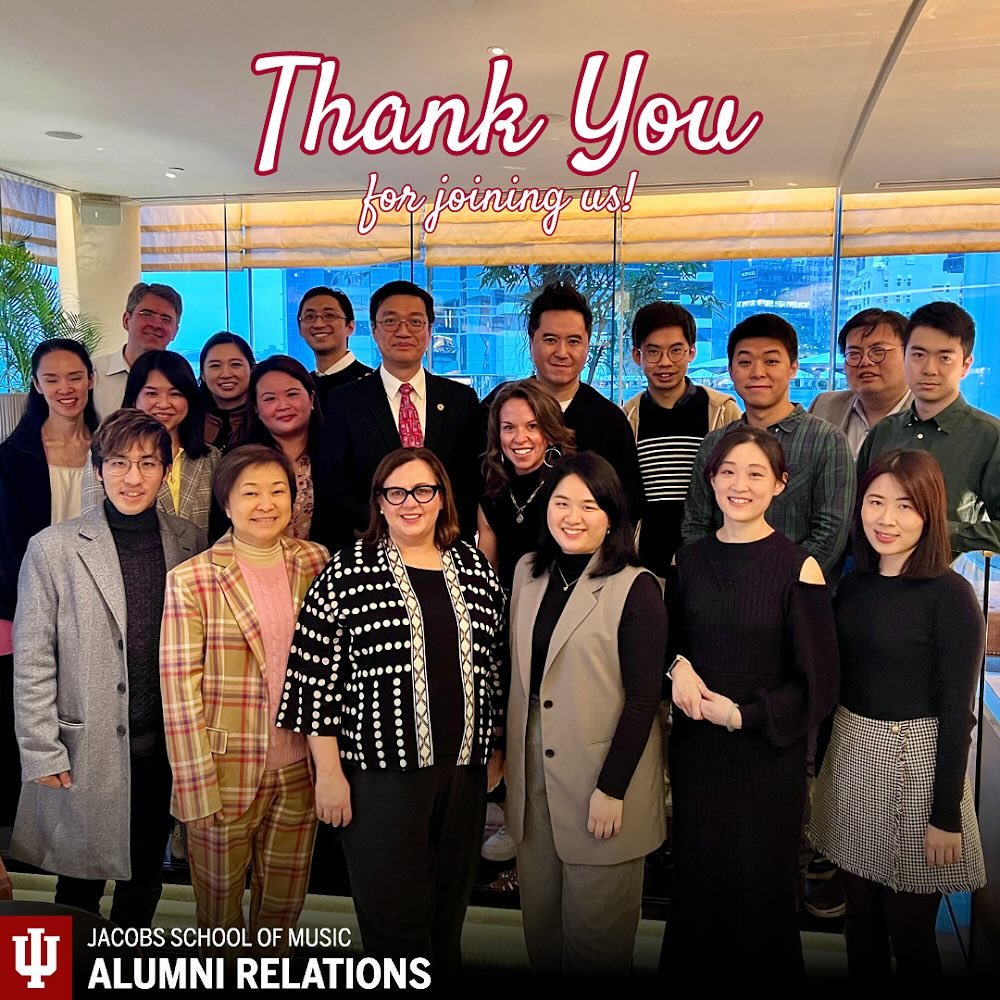 IU Jacobs School of Music alumni gathering in Hong Kong last week🥂✨the evening reminds me of so many good memories at Jacobs🥹
#iubloomington #hoosiers