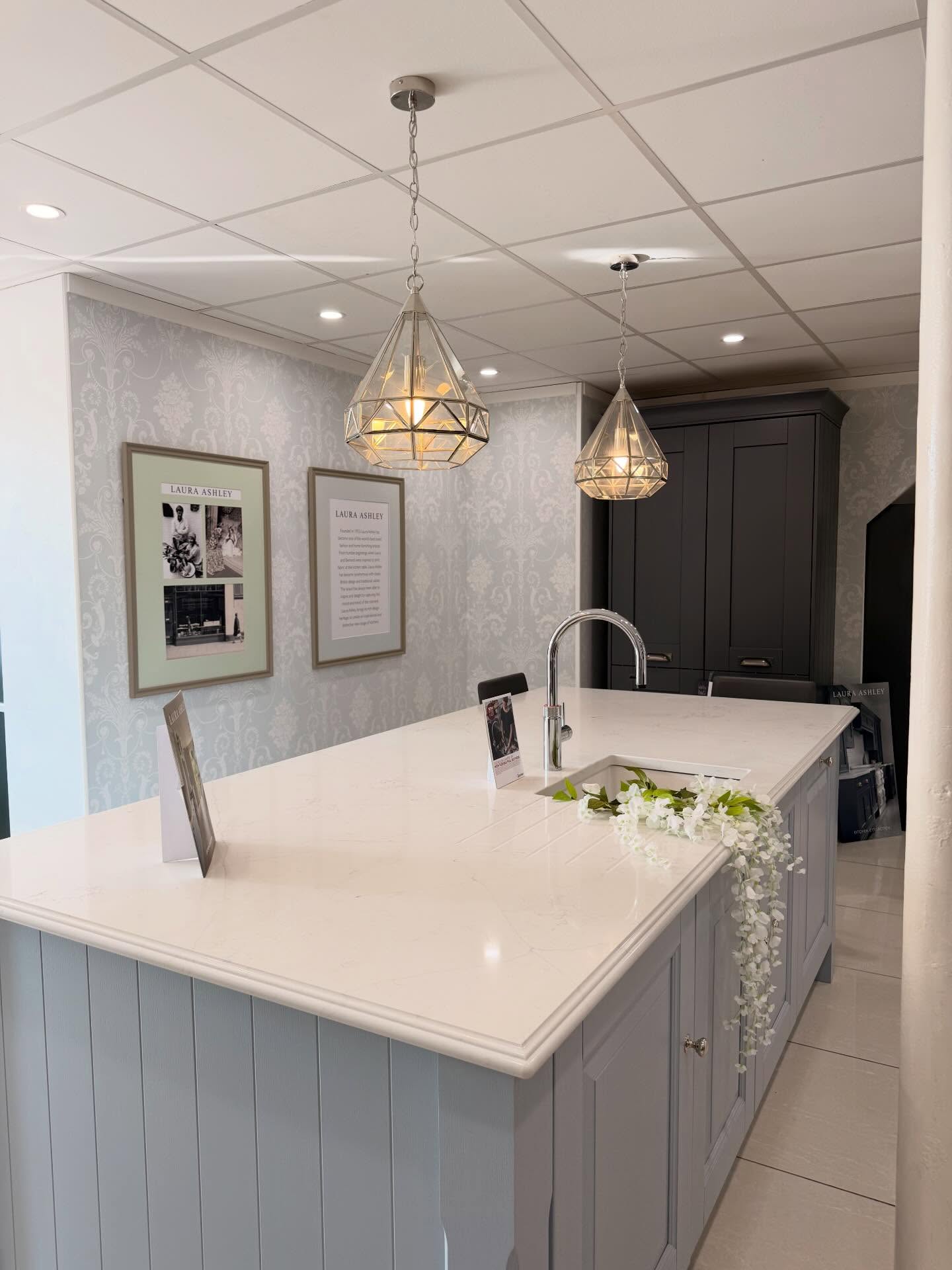 We’ve been told this kitchen wouldn’t look out of place on a Bridgerton set… and honestly, we can see it..
With its timeless Laura Ashley design, soft blue tones and classic detailing, it brings that perfect balance of elegance and charm, now elevated even further with a beautiful granite upgrade to the island.
A space that feels both traditional and refined, with just a touch of drama (the good kind).
Dearest reader… could this be your next kitchen? 🩵