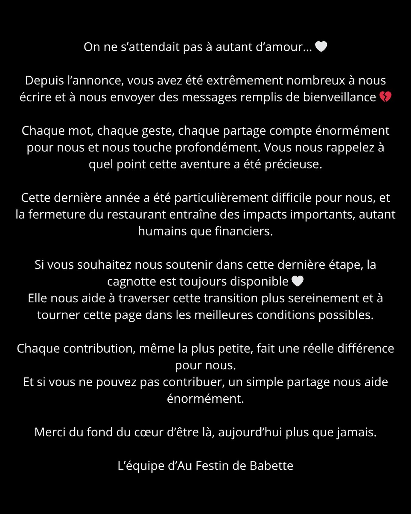 Merci pour tout votre soutien 🤍
Si vous souhaitez nous aider dans cette dernière étape, le lien du GoFundMe est dans notre bio 🙏